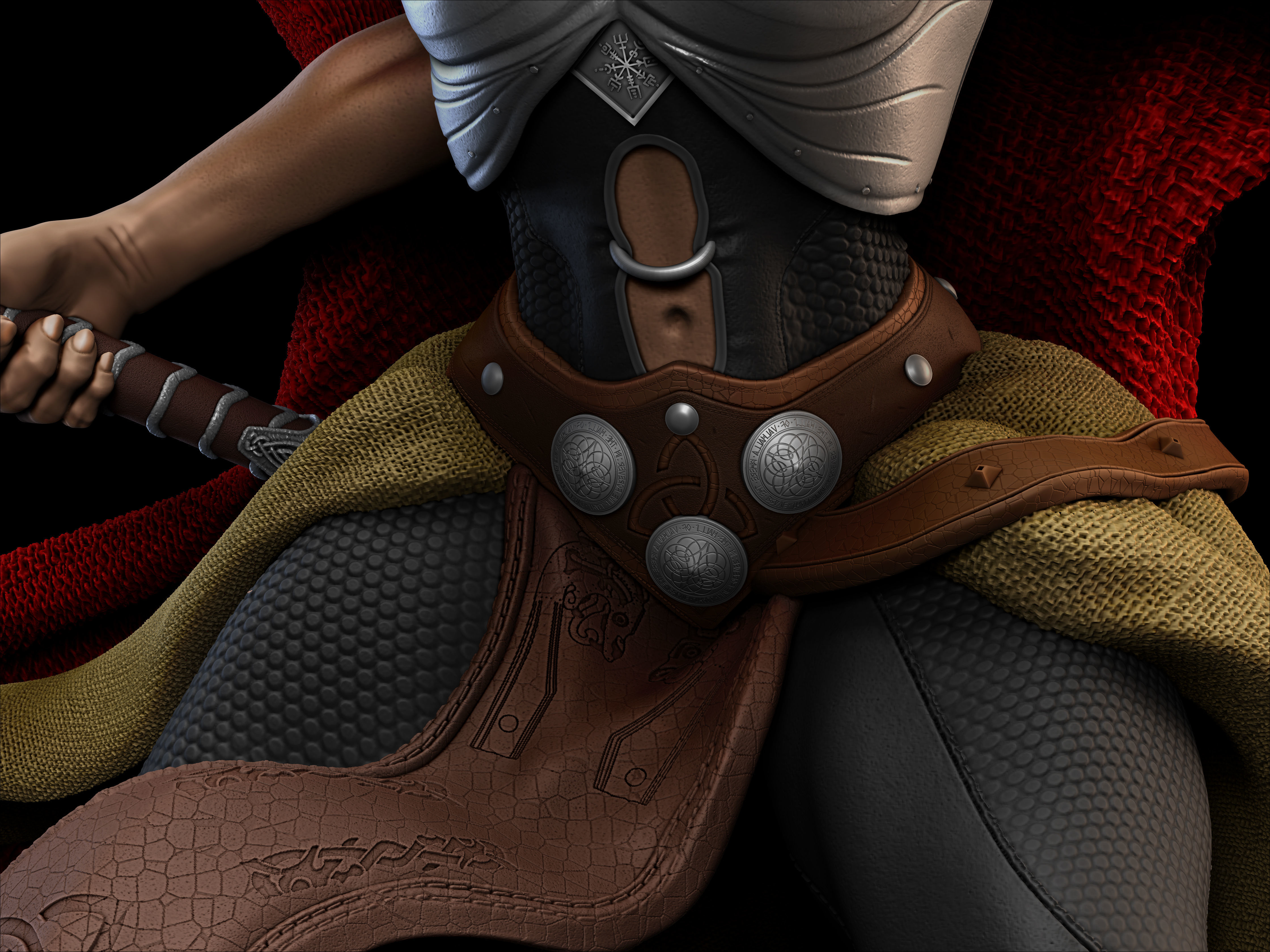 Lady Thor 3D print model_3