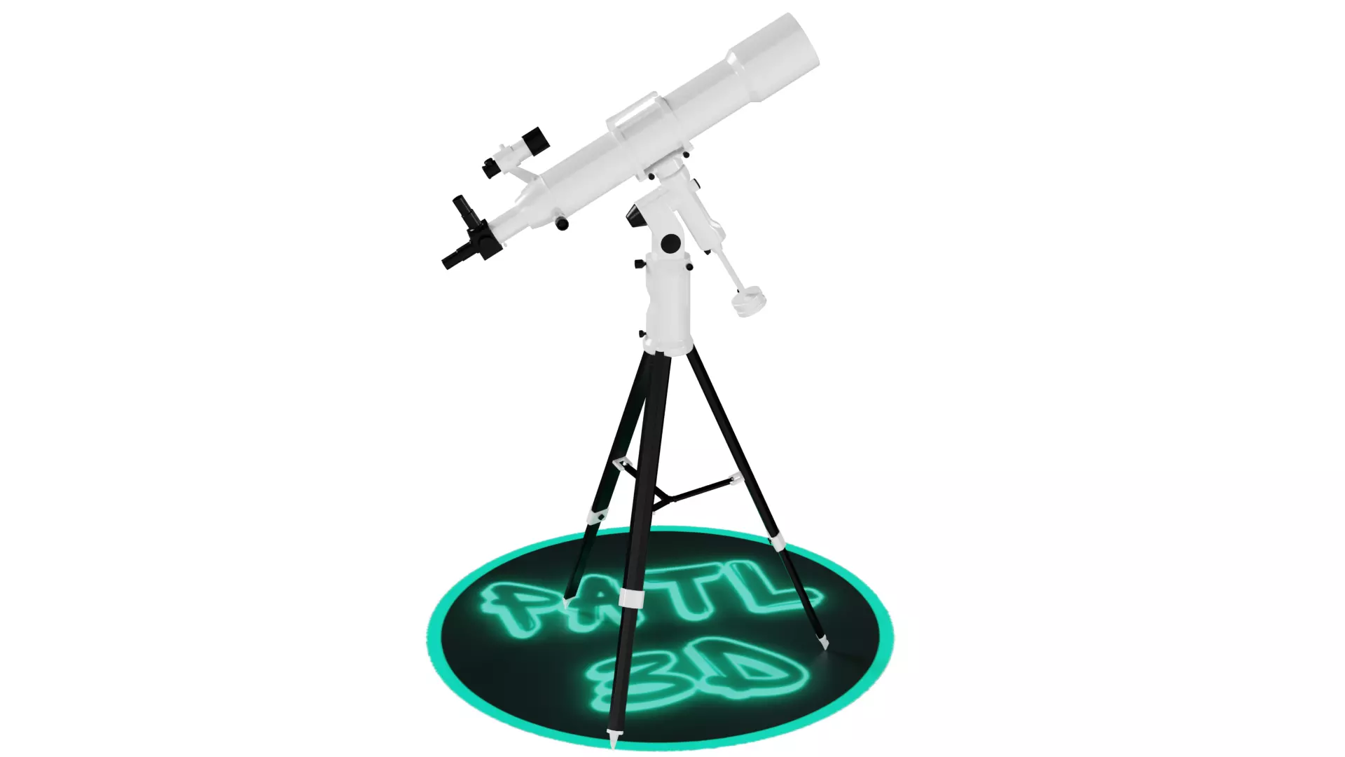 Telescope neon sign 3D model_0