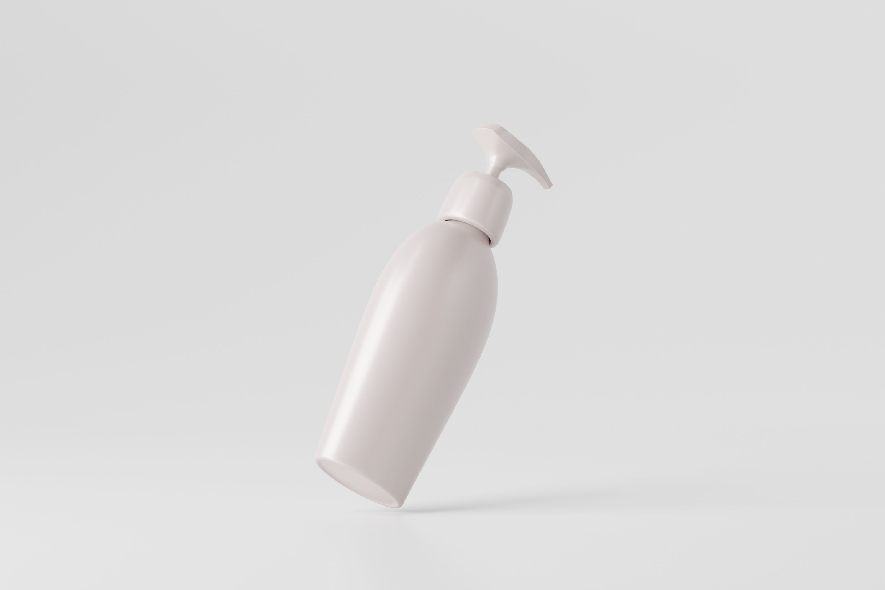 Plastic Shampoo Bottle Mockup Low-poly 3D model_1