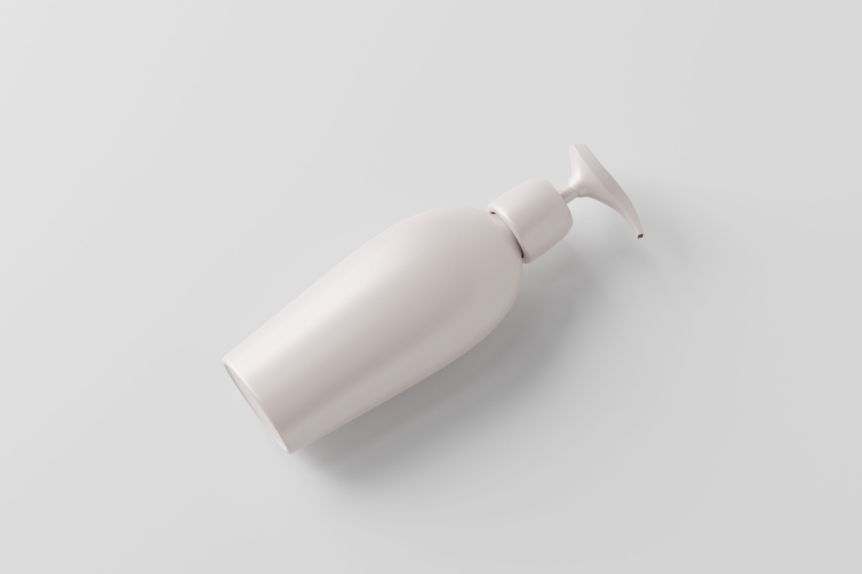 Plastic Shampoo Bottle Mockup Low-poly 3D model_2