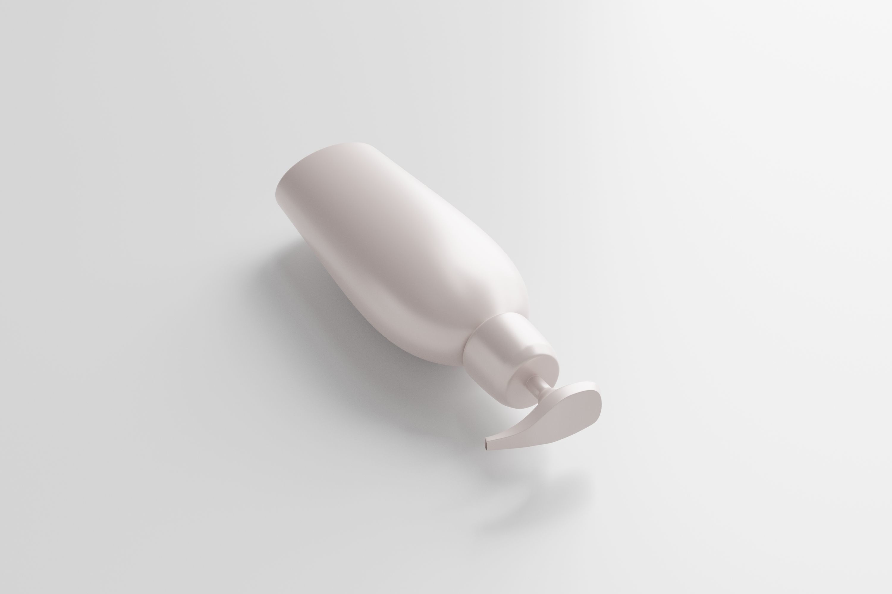 Plastic Shampoo Bottle Mockup Low-poly 3D model_3
