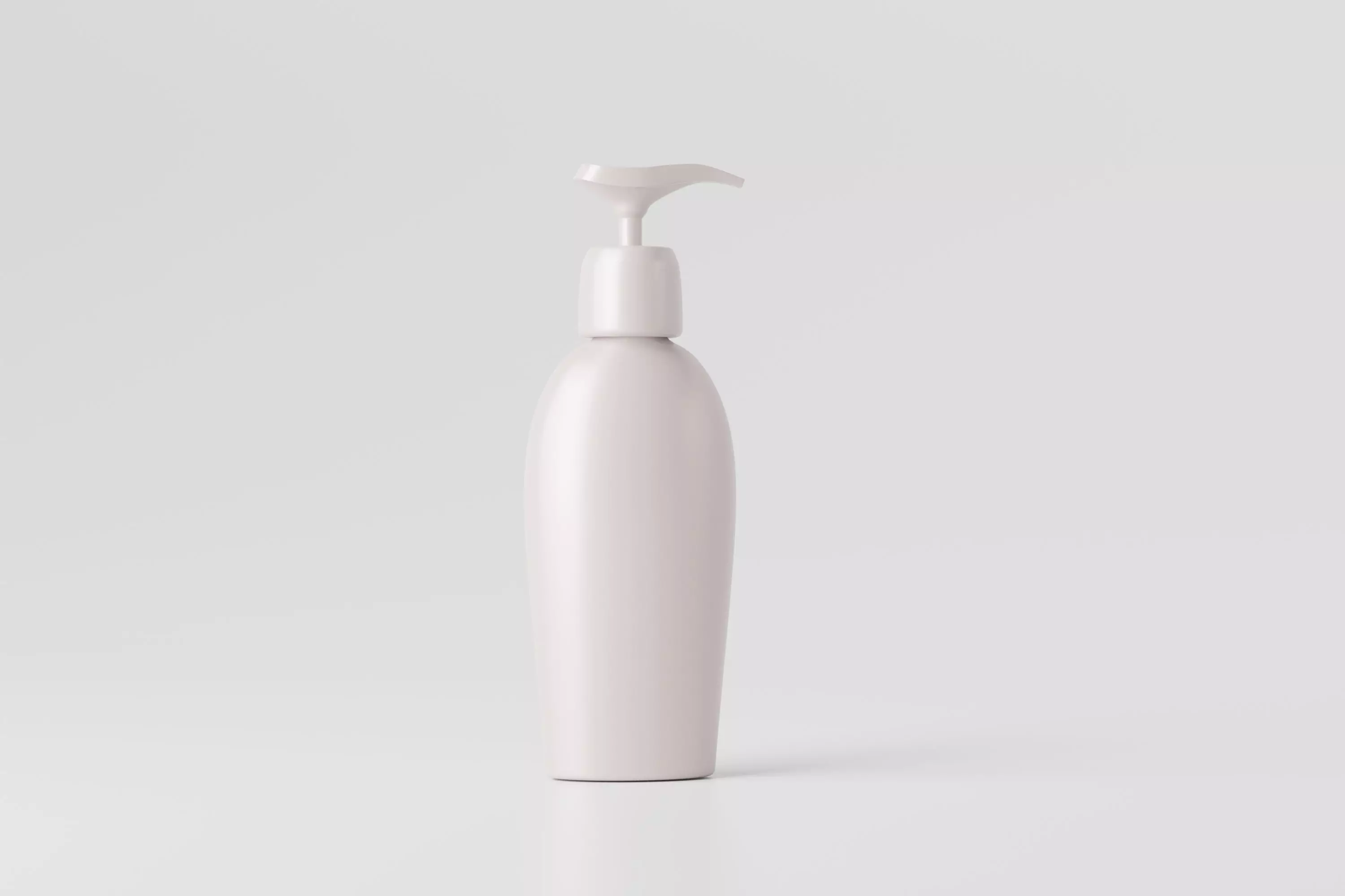 Plastic Shampoo Bottle Mockup Low-poly 3D model_0