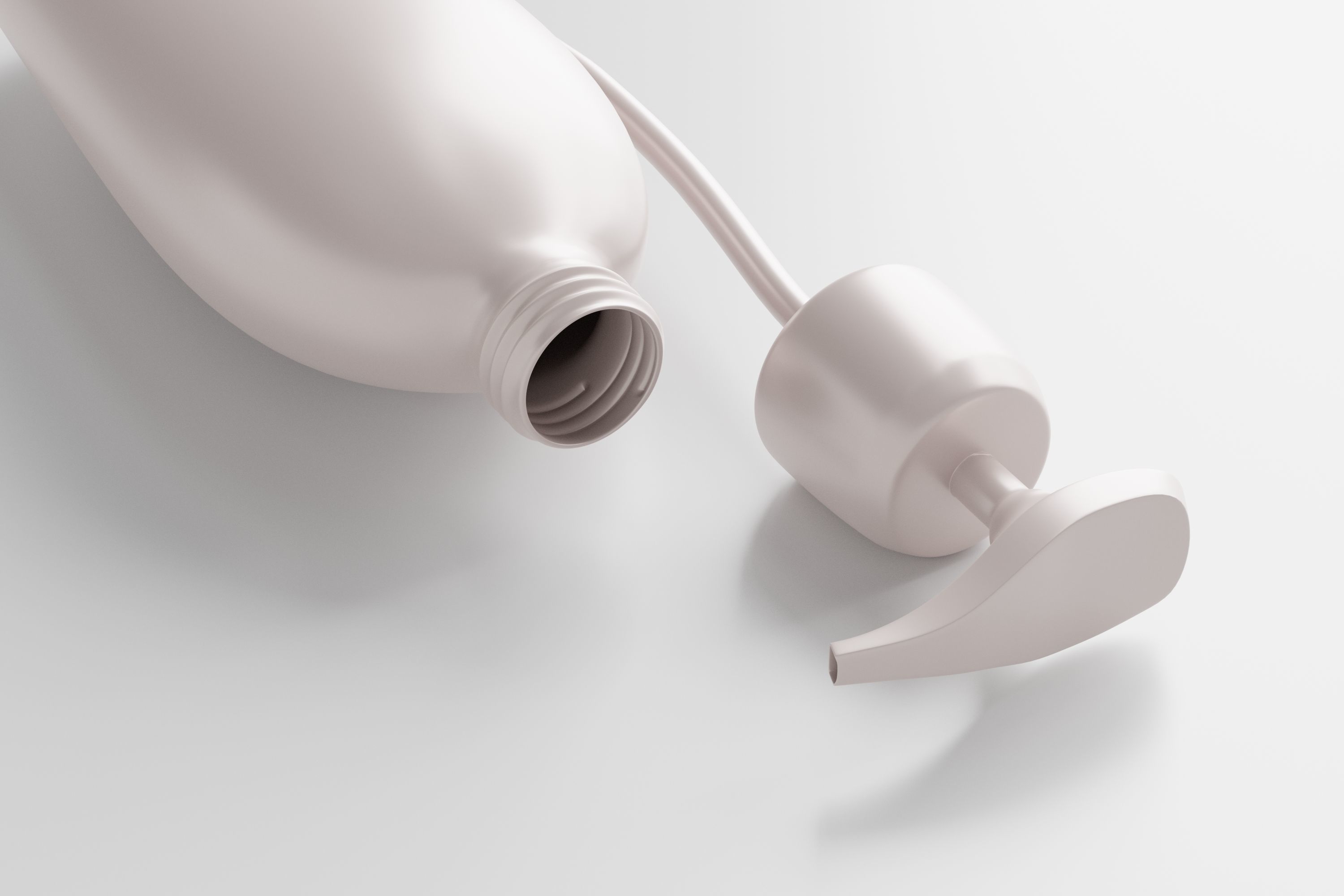 Plastic Shampoo Bottle Mockup Low-poly 3D model_4