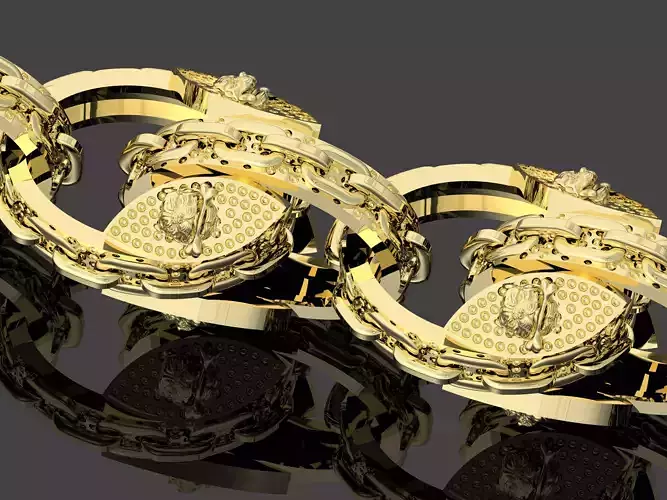 popular bully pitbull tulip bracelet chain  3D print model