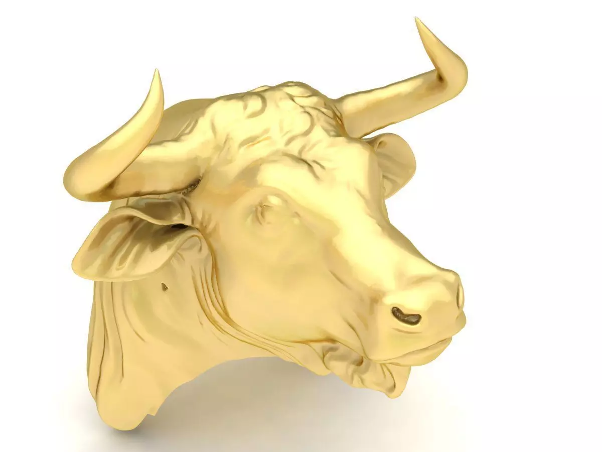 Realistic Bull Head Jewelry 3D Model 3711 3D print model