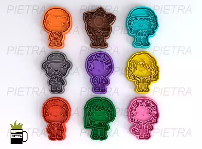 Stranger Things Molde cortante de galletas fondant impresion 3D  3D print model