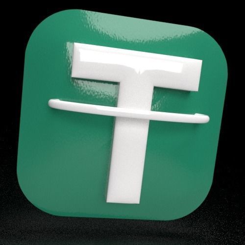 LOGO TETHER HIGH QUALITY USDT 3D model_1