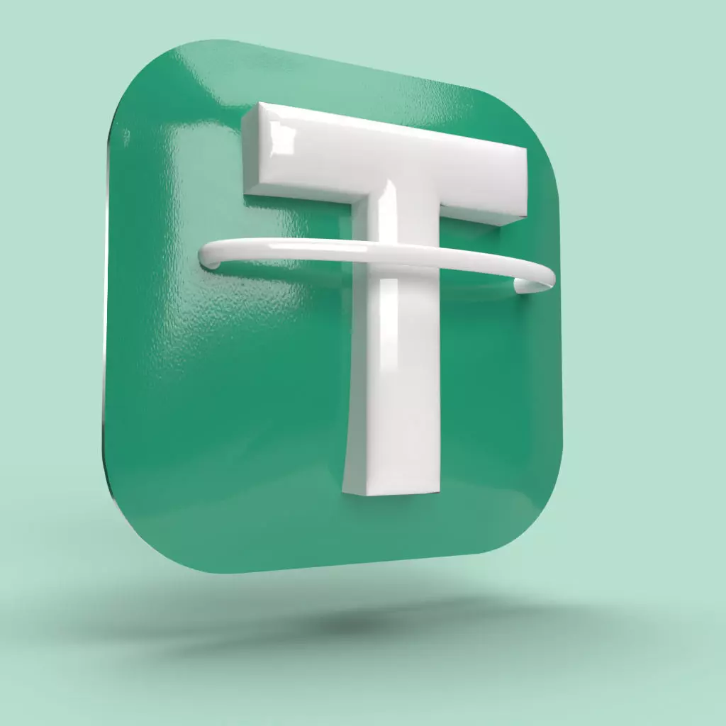 LOGO TETHER HIGH QUALITY USDT 3D model_0