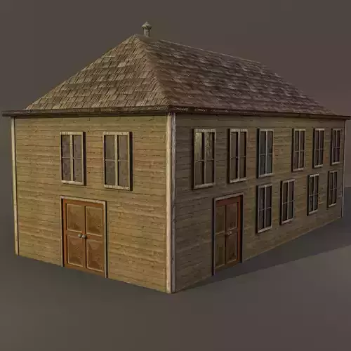 Western Building Low-poly 3D model