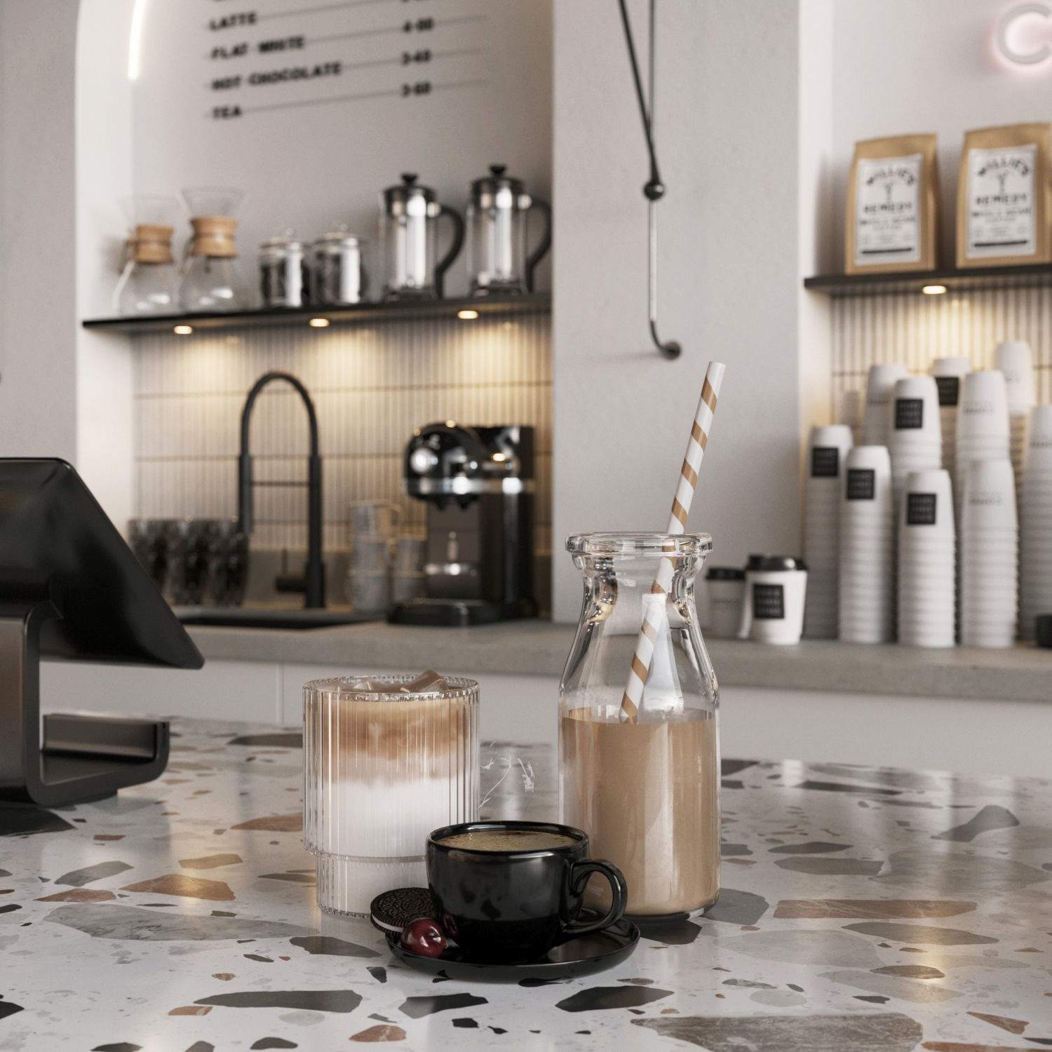Coffeeshop 1 3dmodel for 3dsMax in Corona Renderer 3D model_5