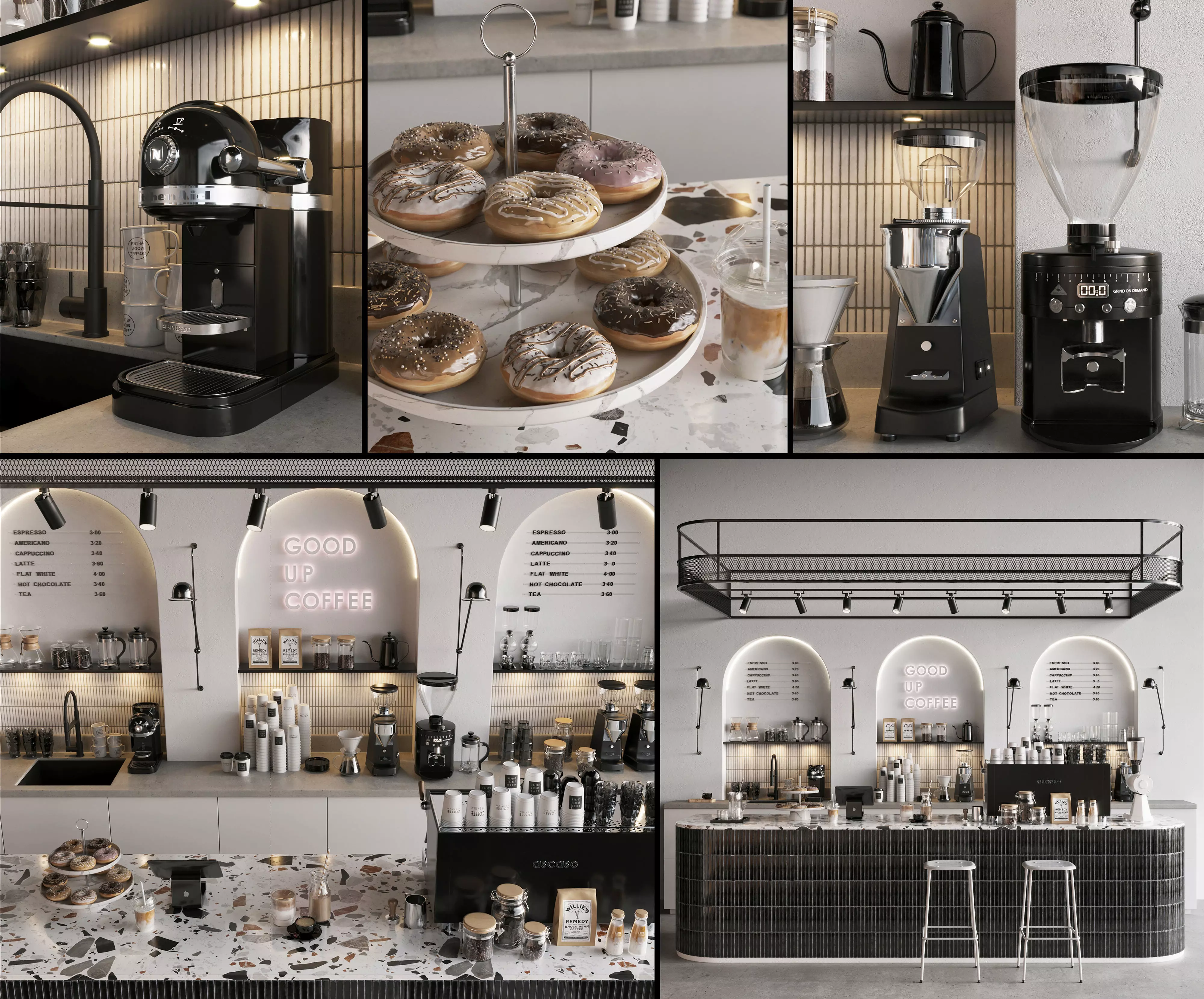Coffeeshop 1 3dmodel for 3dsMax in Corona Renderer 3D model_0