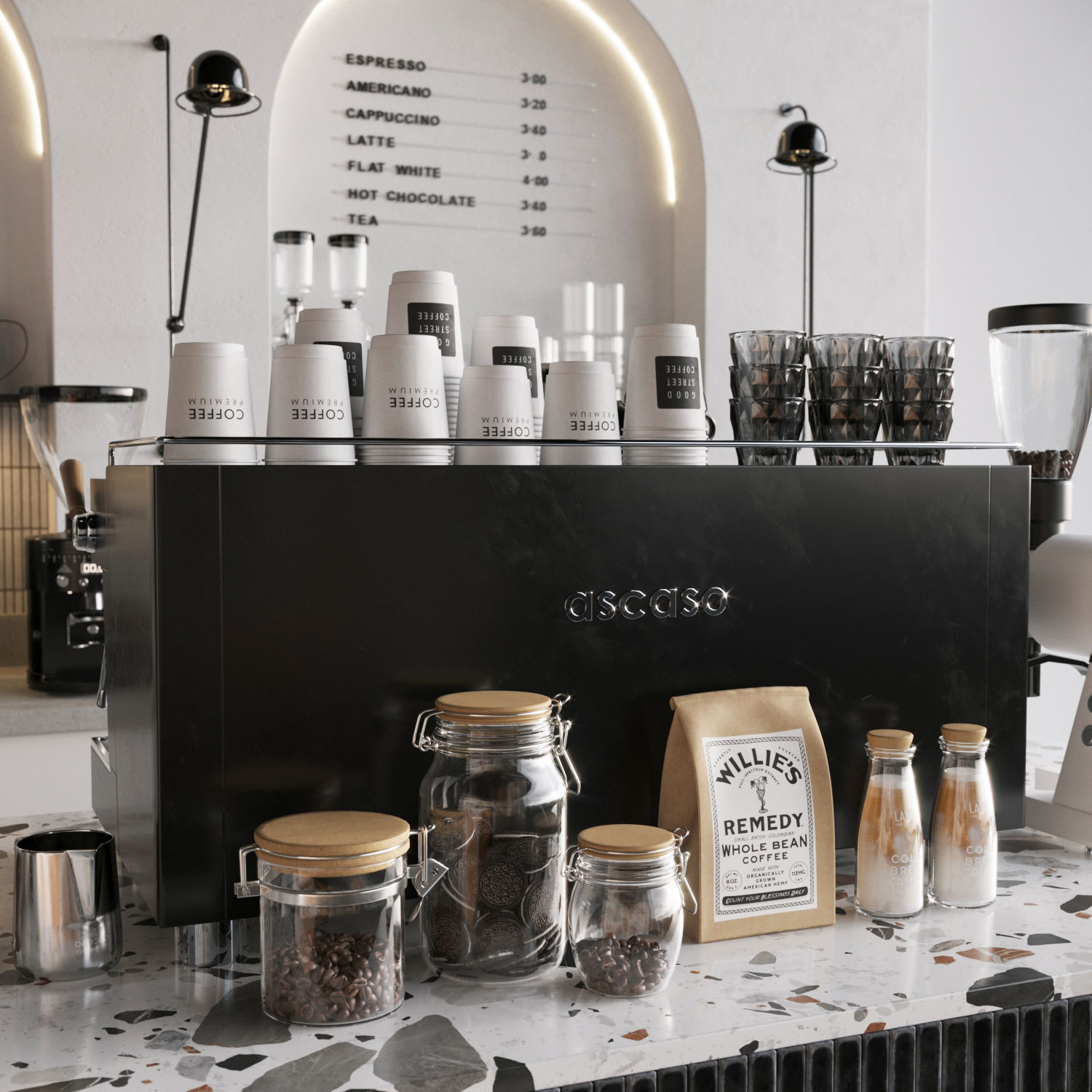 Coffeeshop 1 3dmodel for 3dsMax in Corona Renderer 3D model_6