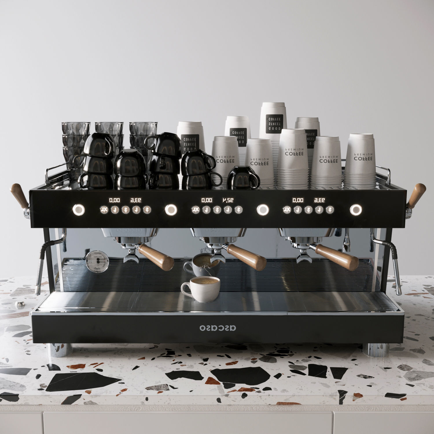 Coffeeshop 1 3dmodel for 3dsMax in Corona Renderer 3D model_13