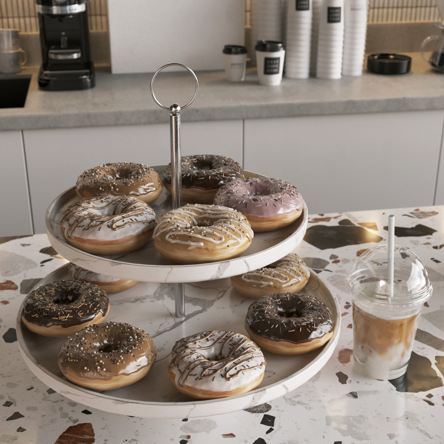 Coffeeshop 1 3dmodel for 3dsMax in Corona Renderer 3D model_9