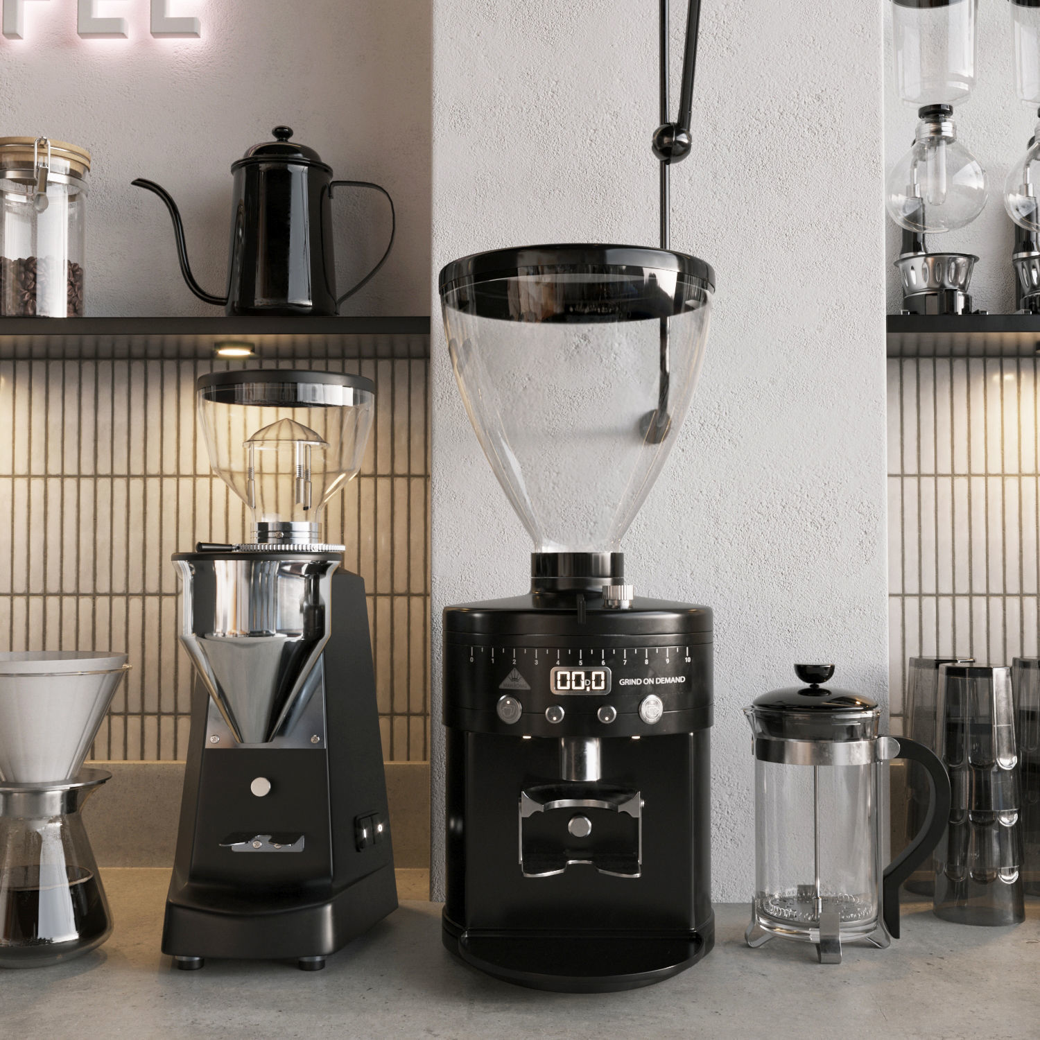 Coffeeshop 1 3dmodel for 3dsMax in Corona Renderer 3D model_7