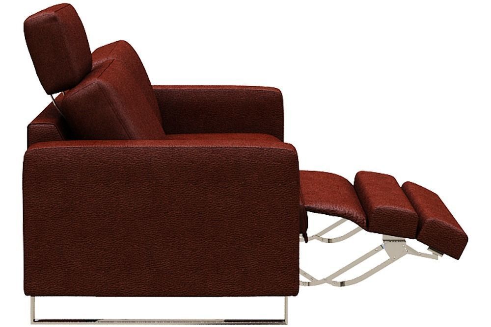 Sofa Double seater with left chaise lounge Low-poly 3D model_3