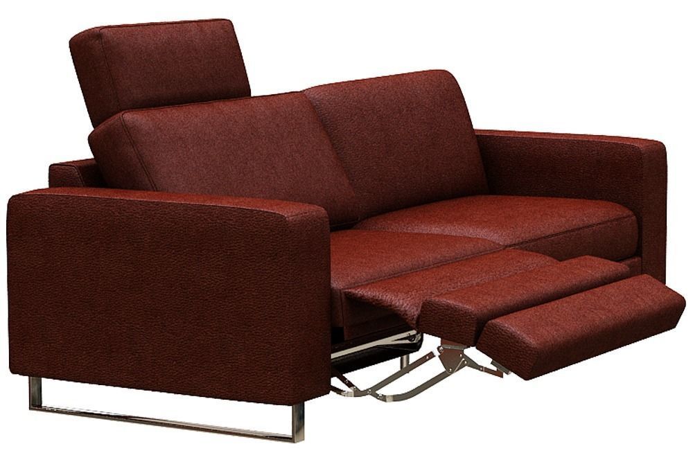 Sofa Double seater with left chaise lounge Low-poly 3D model_2