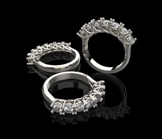 wedding ring 3D print model_3