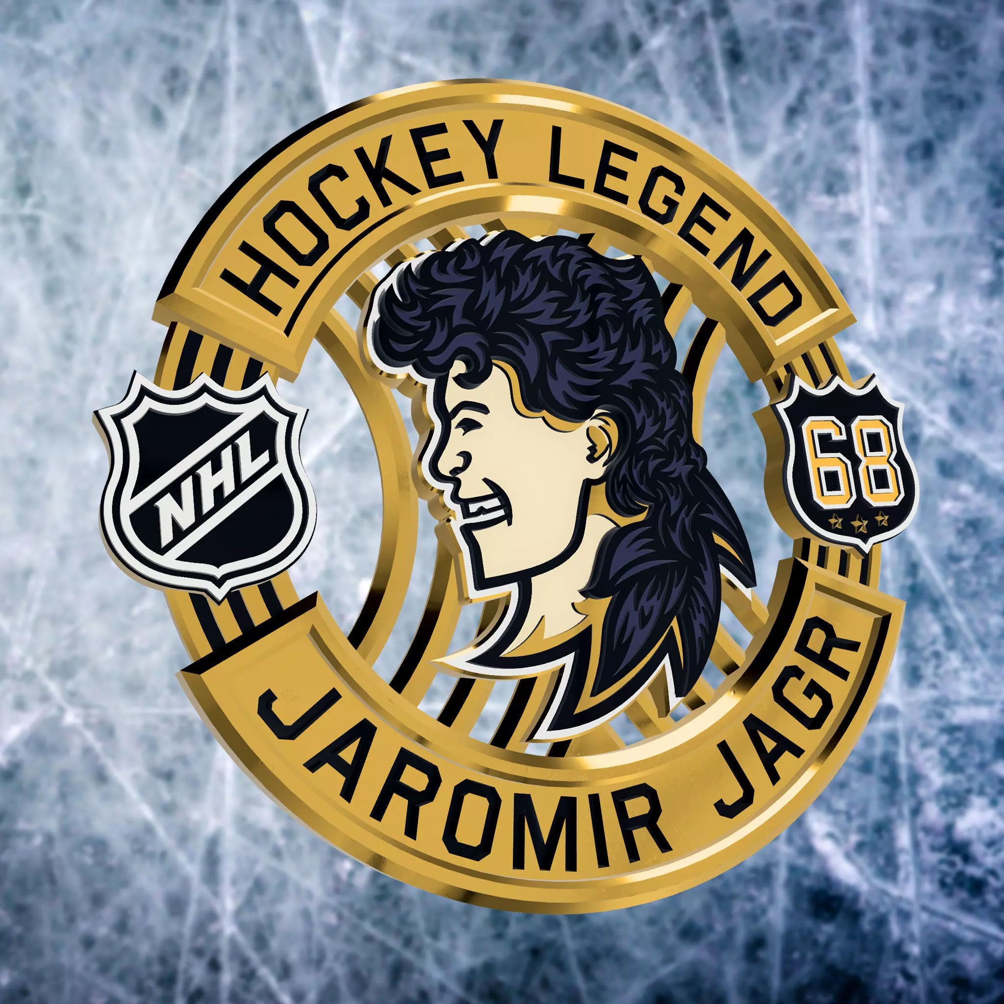 Hockey medal Jaromir Jagr 3D print 3D print model