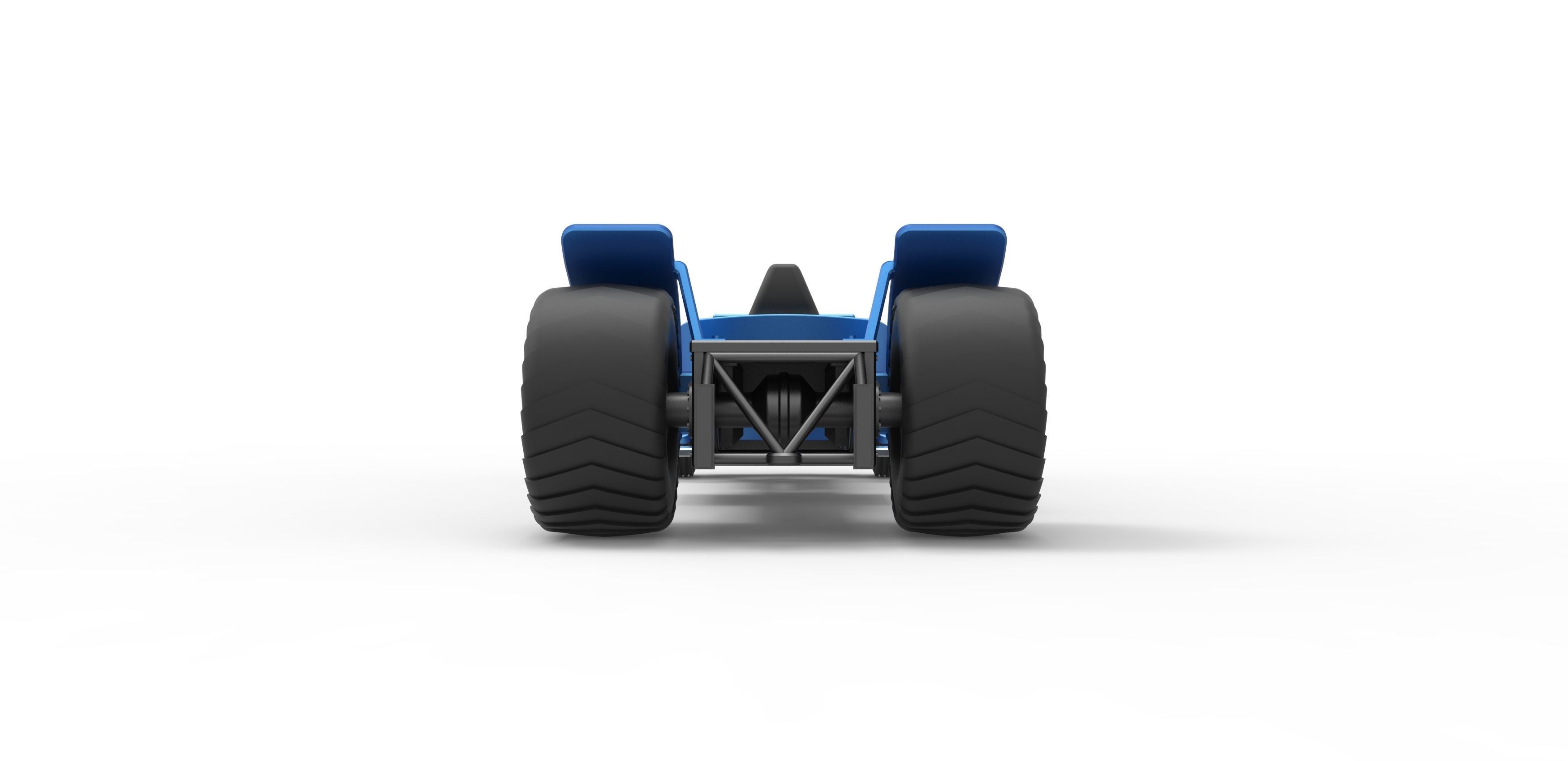 Pulling truck 2wd Hot rod with V12 Scale 1 to 25 3D print model_14