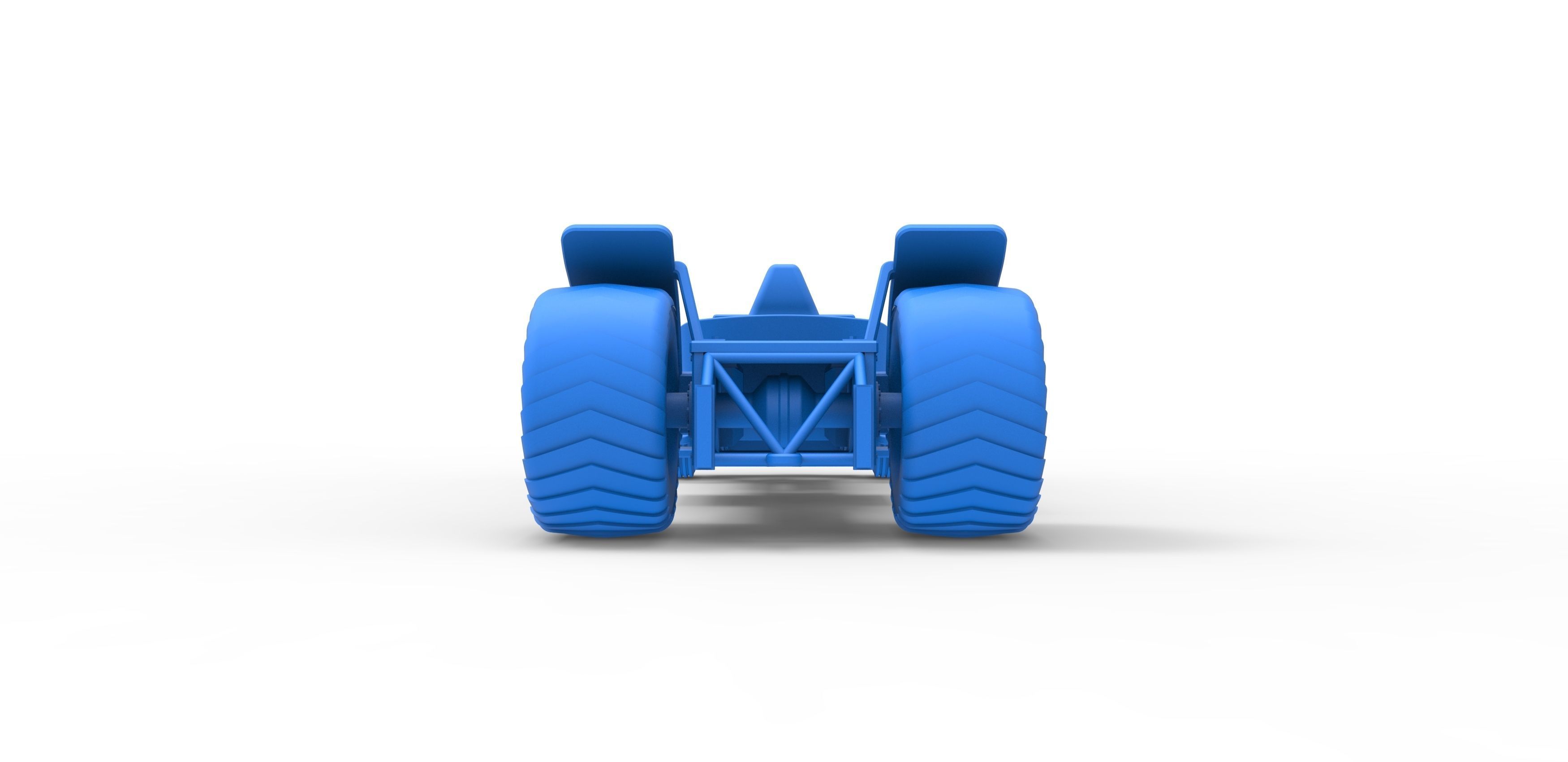 Pulling truck 2wd Hot rod with V12 Scale 1 to 25 3D print model_28