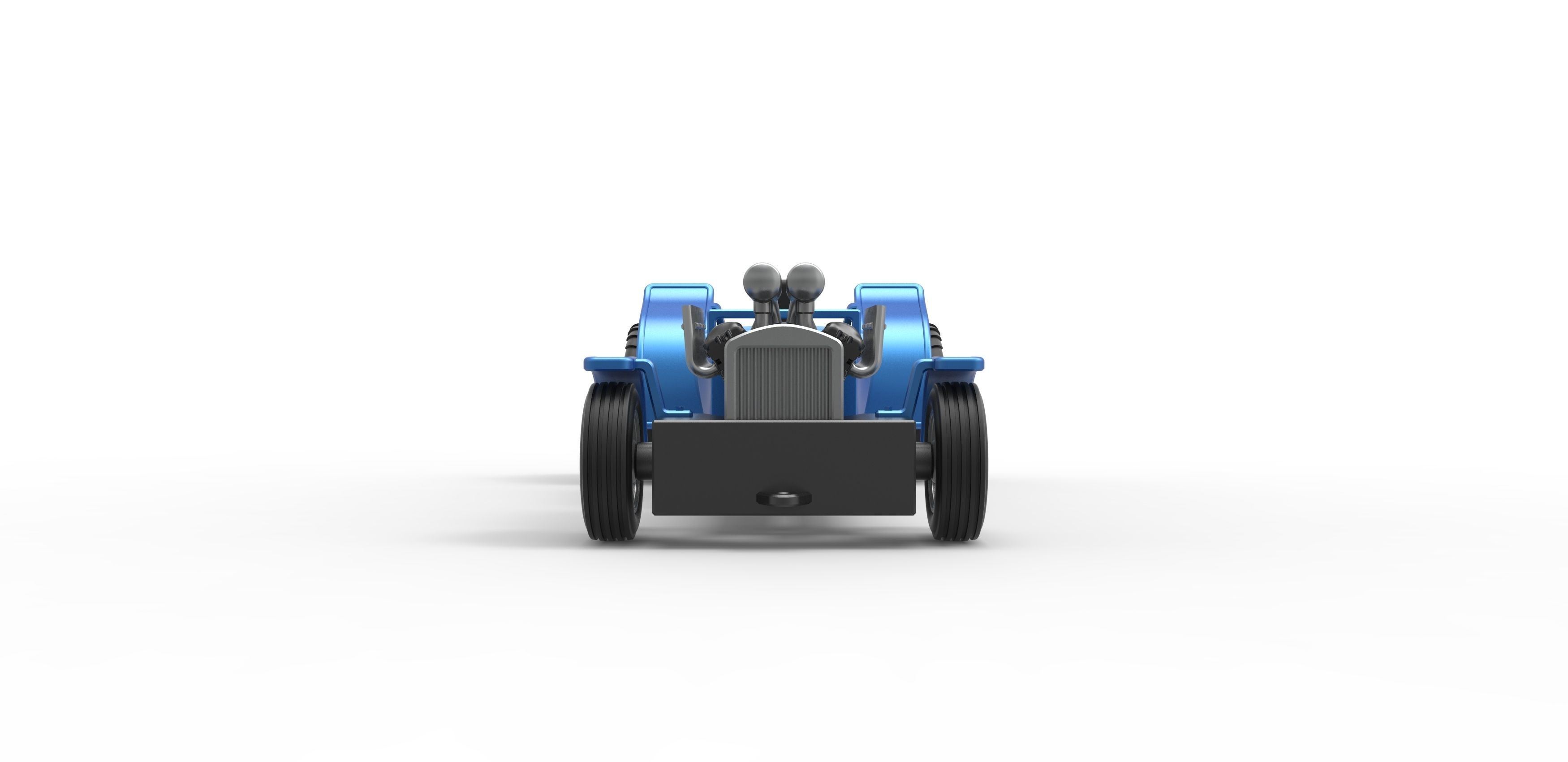 Pulling truck 2wd Hot rod with V12 Scale 1 to 25 3D print model_7