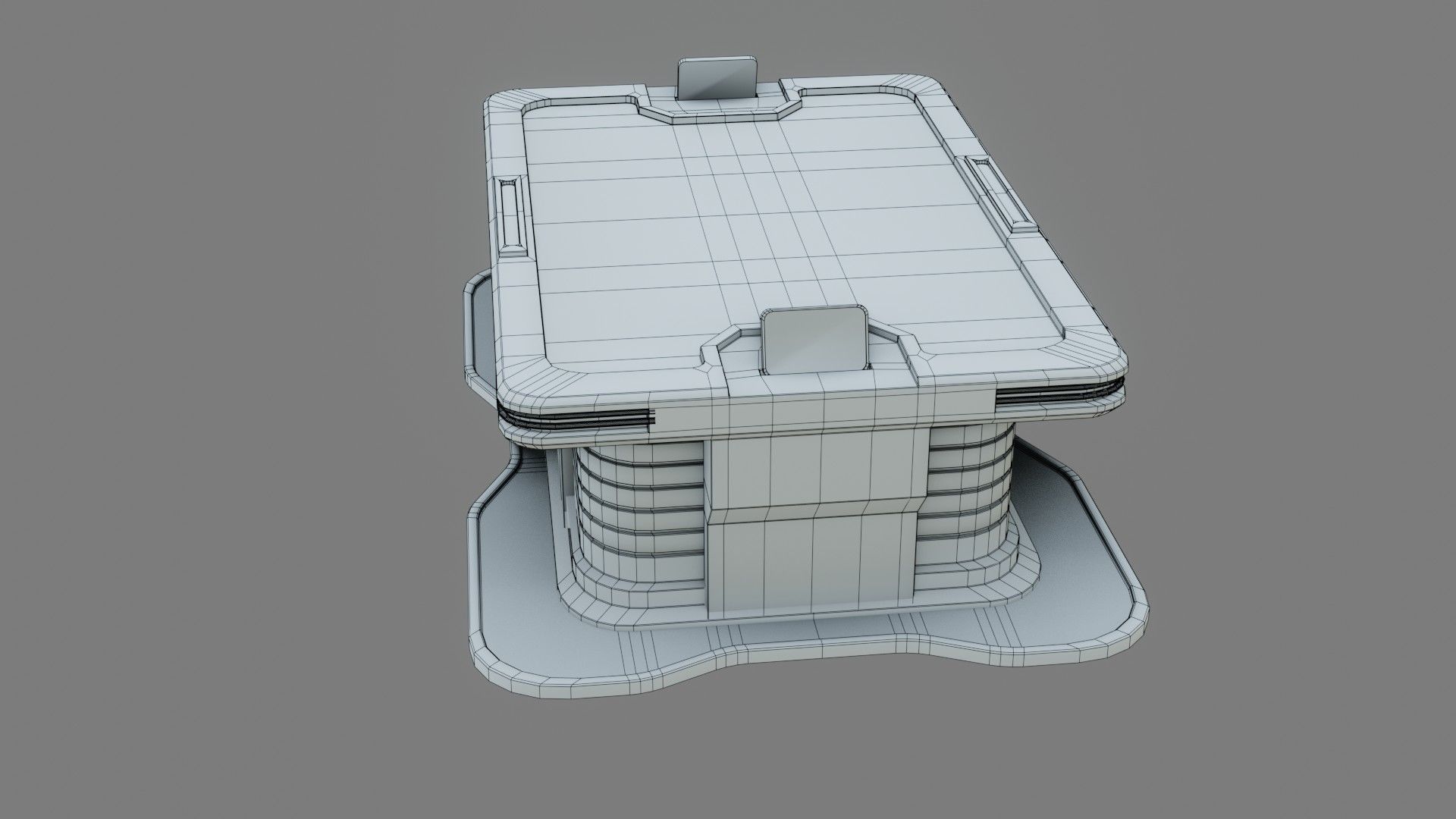 Sci-fi Work Bench - Low poly - PBR - Game ready Low-poly 3D model_12