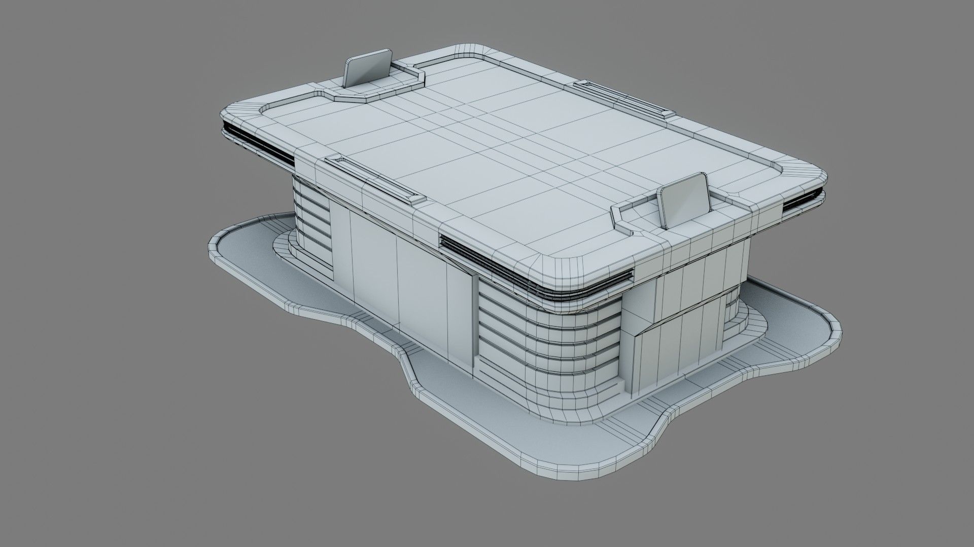 Sci-fi Work Bench - Low poly - PBR - Game ready Low-poly 3D model_11