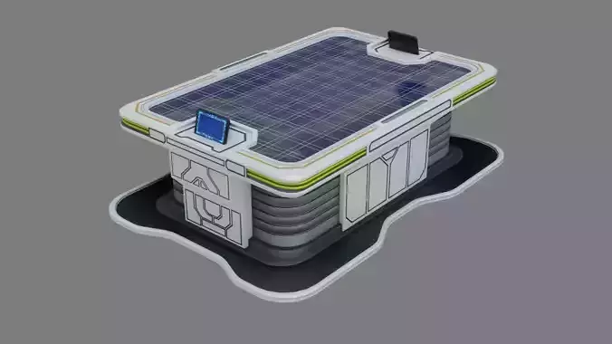 Sci-fi Work Bench - Low poly - PBR - Game ready Low-poly 3D model