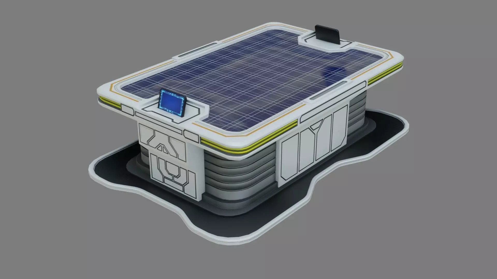 Sci-fi Work Bench - Low poly - PBR - Game ready Low-poly 3D model_0