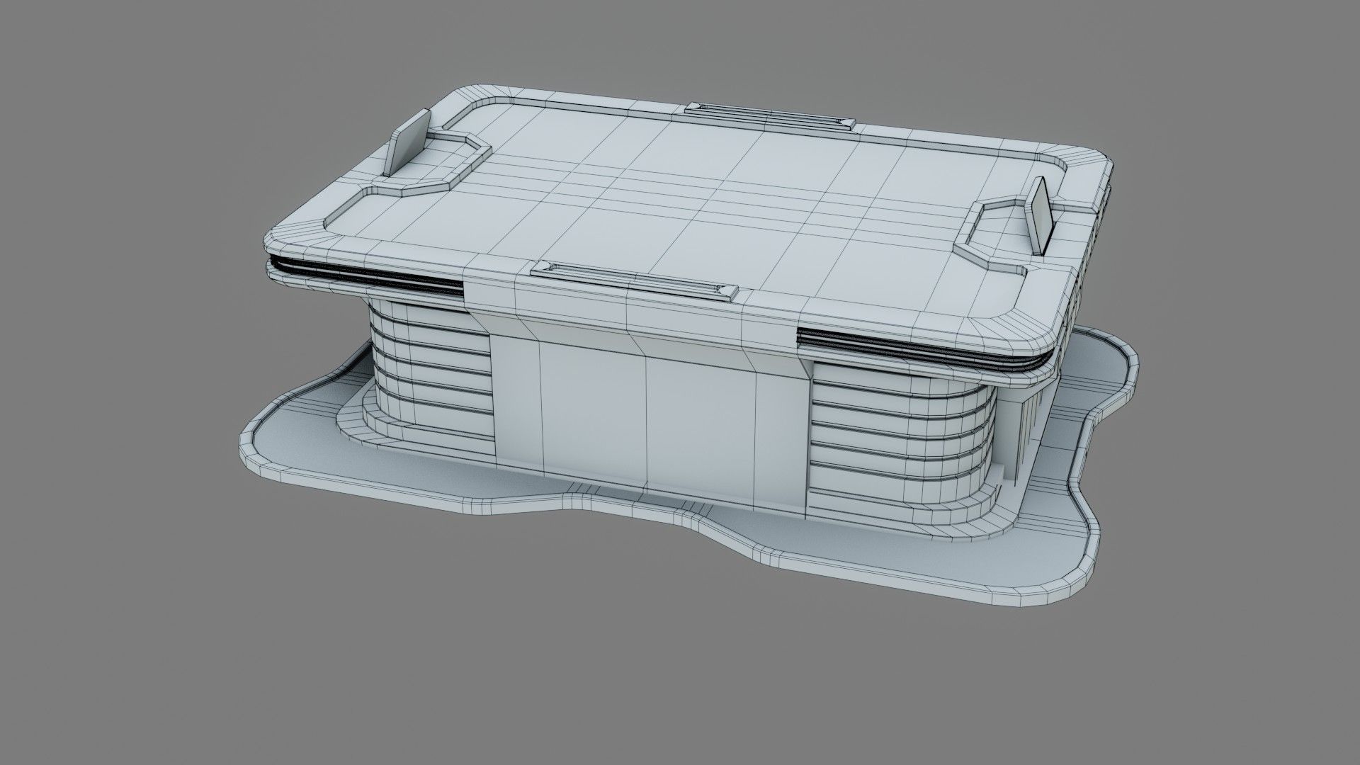 Sci-fi Work Bench - Low poly - PBR - Game ready Low-poly 3D model_10