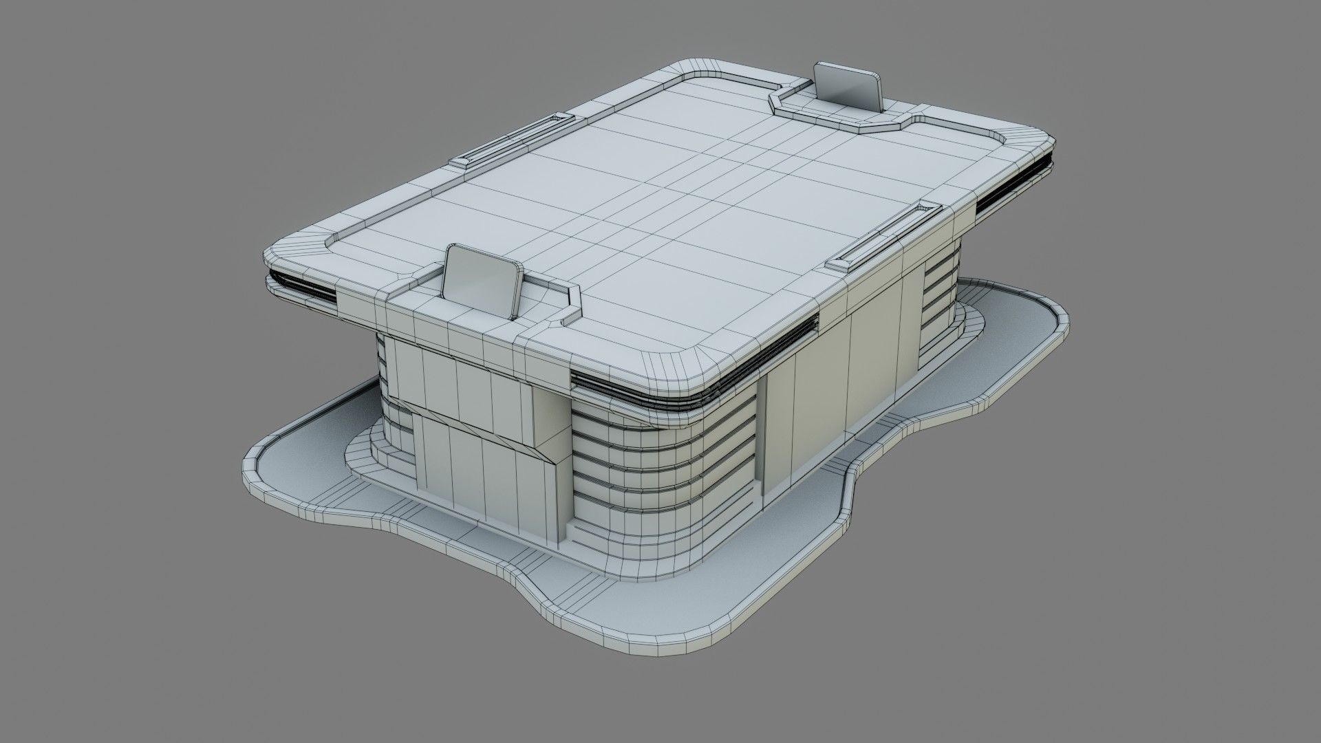 Sci-fi Work Bench - Low poly - PBR - Game ready Low-poly 3D model_13