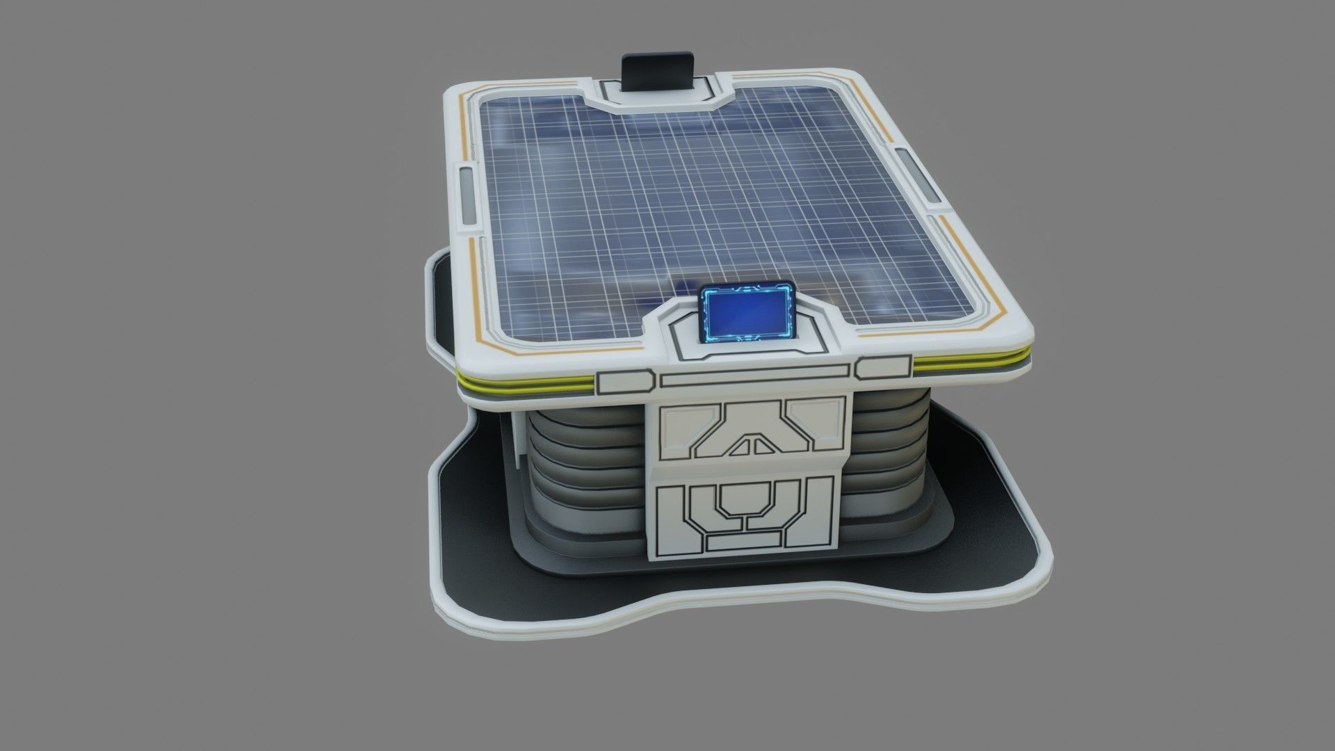 Sci-fi Work Bench - Low poly - PBR - Game ready Low-poly 3D model_4