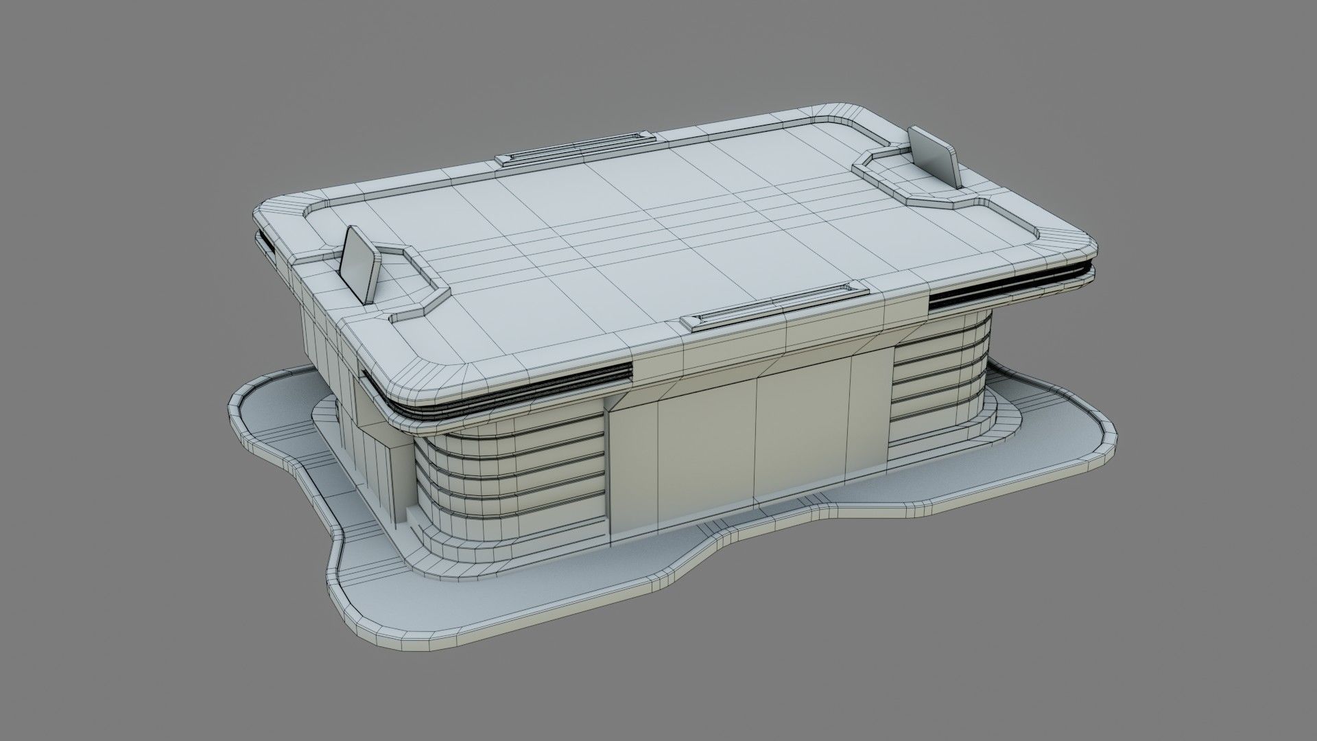 Sci-fi Work Bench - Low poly - PBR - Game ready Low-poly 3D model_14