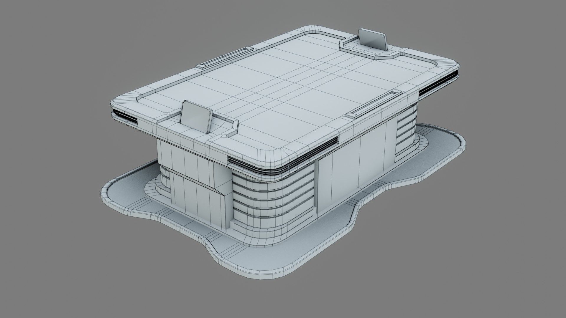 Sci-fi Work Bench - Low poly - PBR - Game ready Low-poly 3D model_8