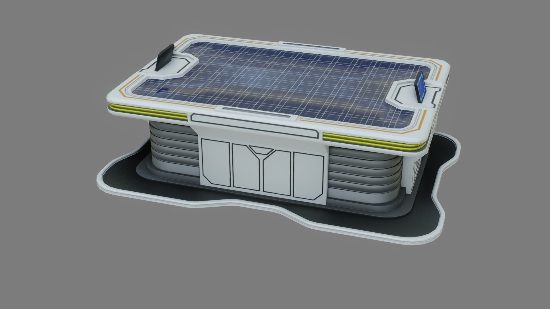 Sci-fi Work Bench - Low poly - PBR - Game ready Low-poly 3D model_2