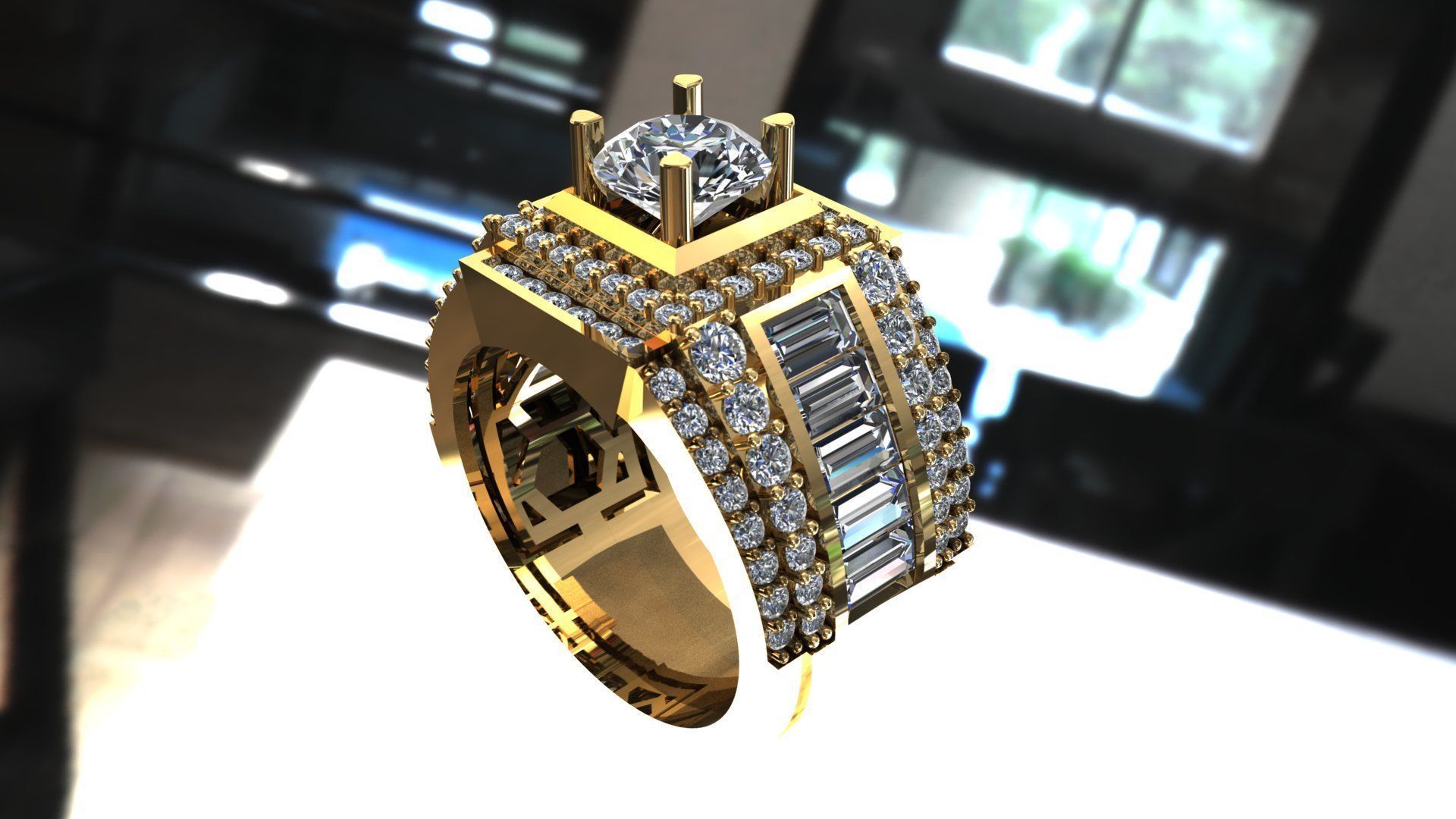 Ring 63  3D print model_4