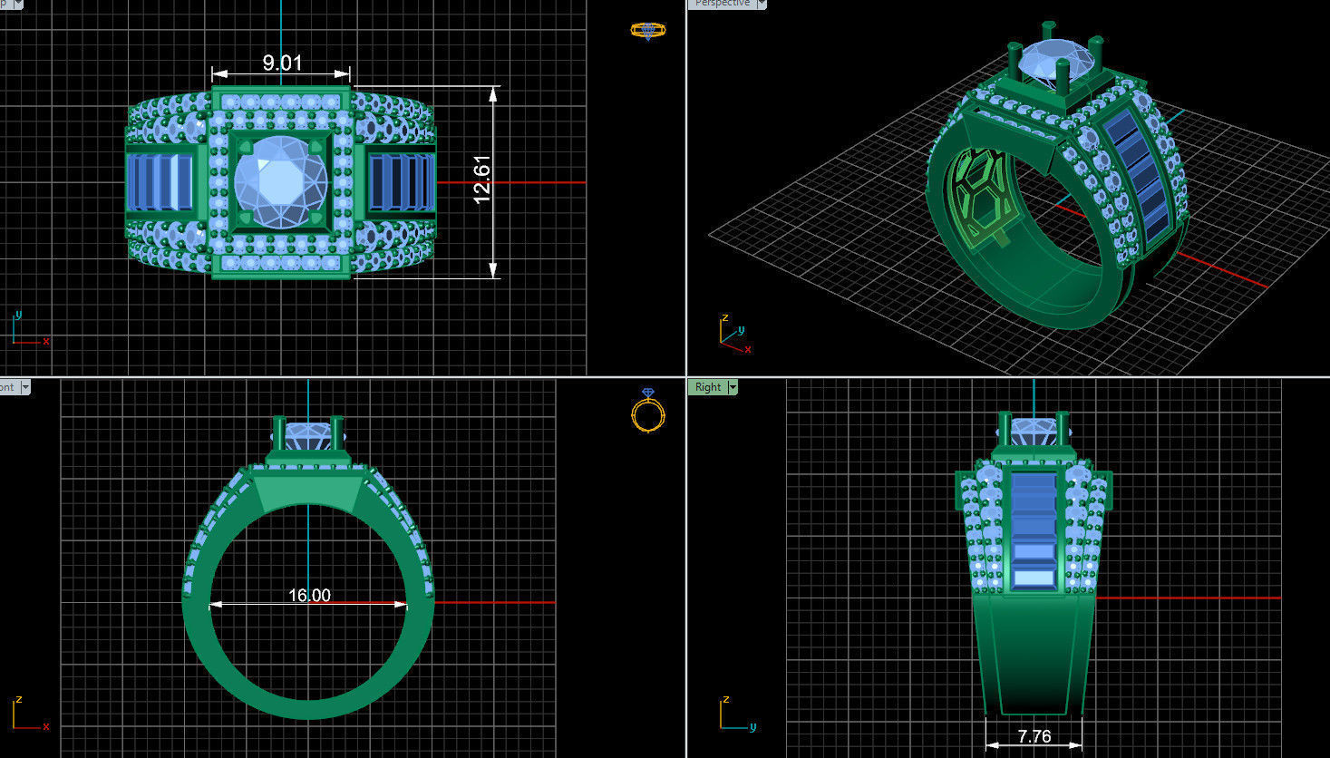 Ring 63  3D print model_6