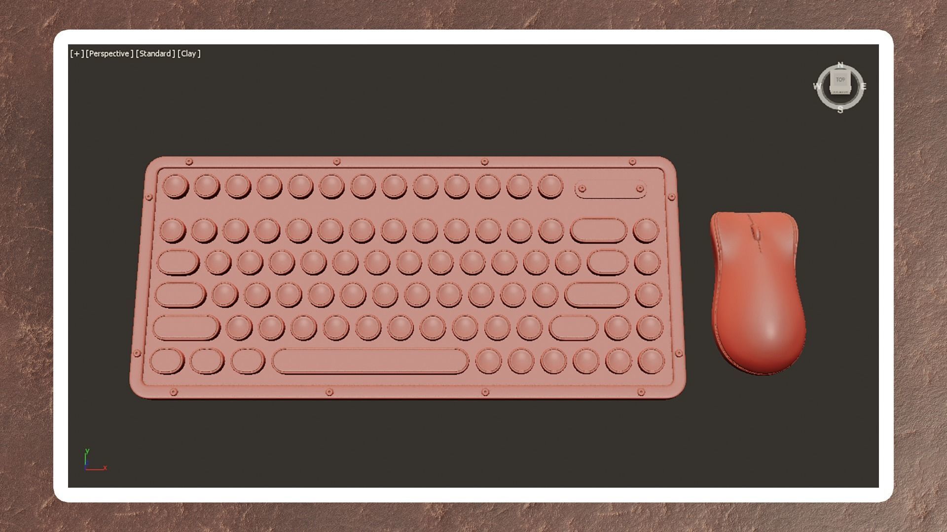 Azio Vintage Set Mini Low-poly 3D model_4