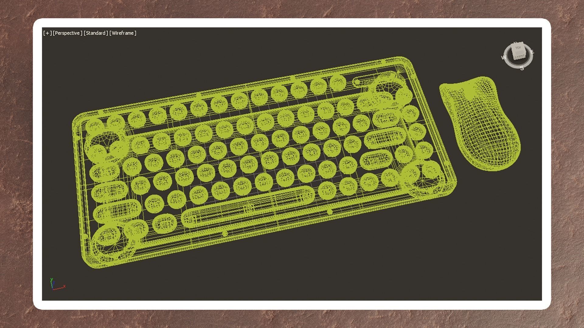 Azio Vintage Set Mini Low-poly 3D model_9