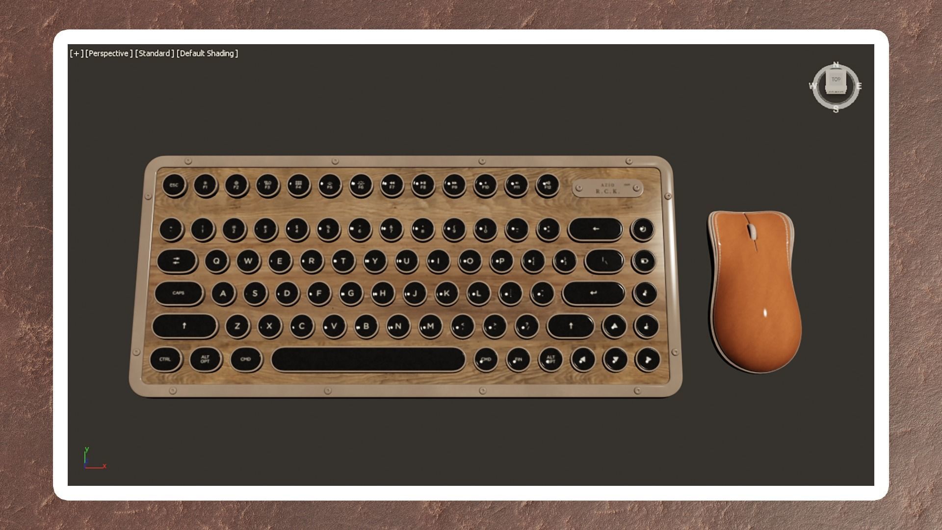 Azio Vintage Set Mini Low-poly 3D model_3