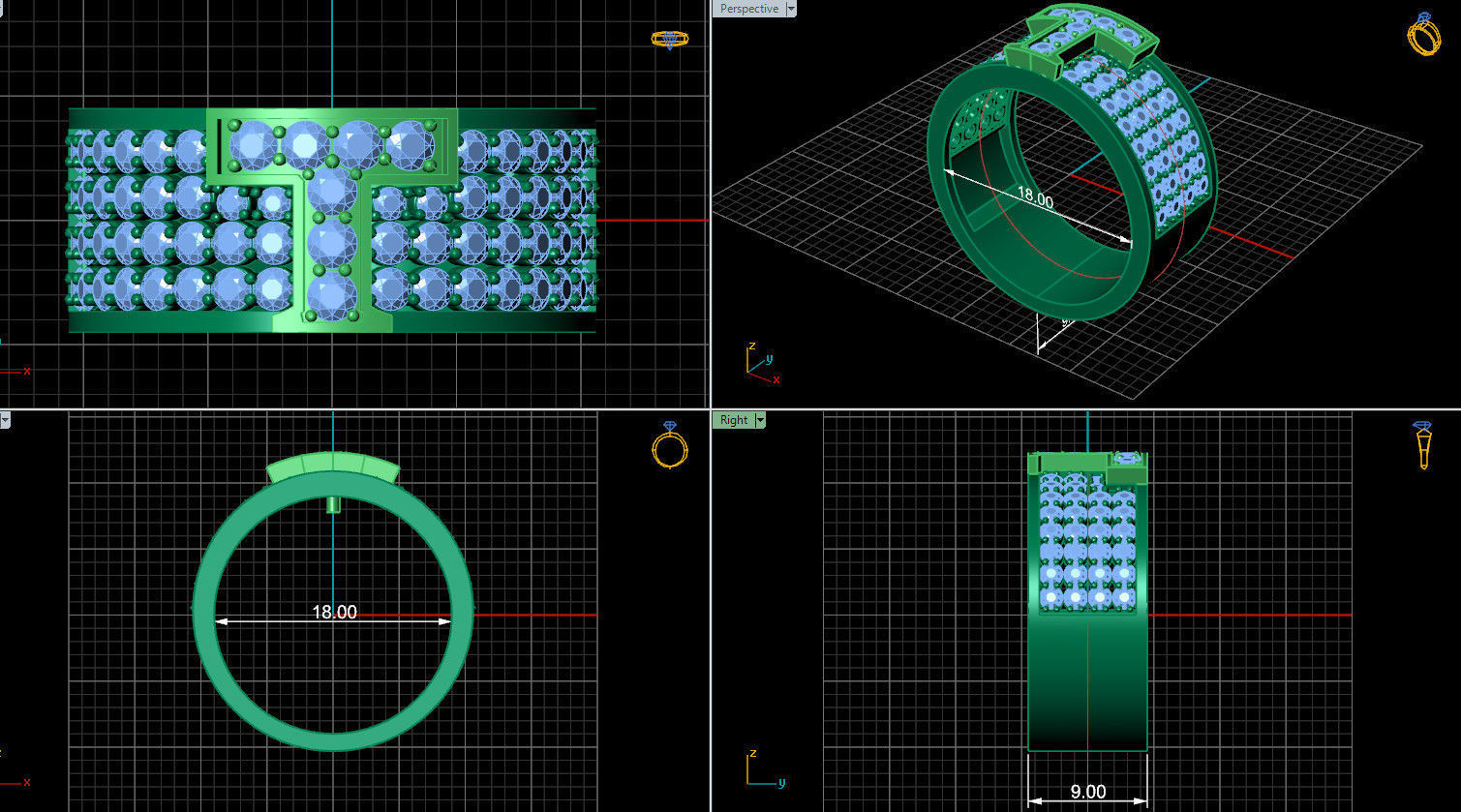 Ring 67  3D print model_7