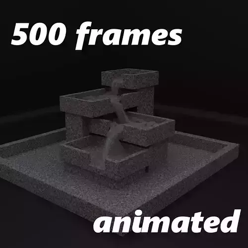 Animated granite fountain