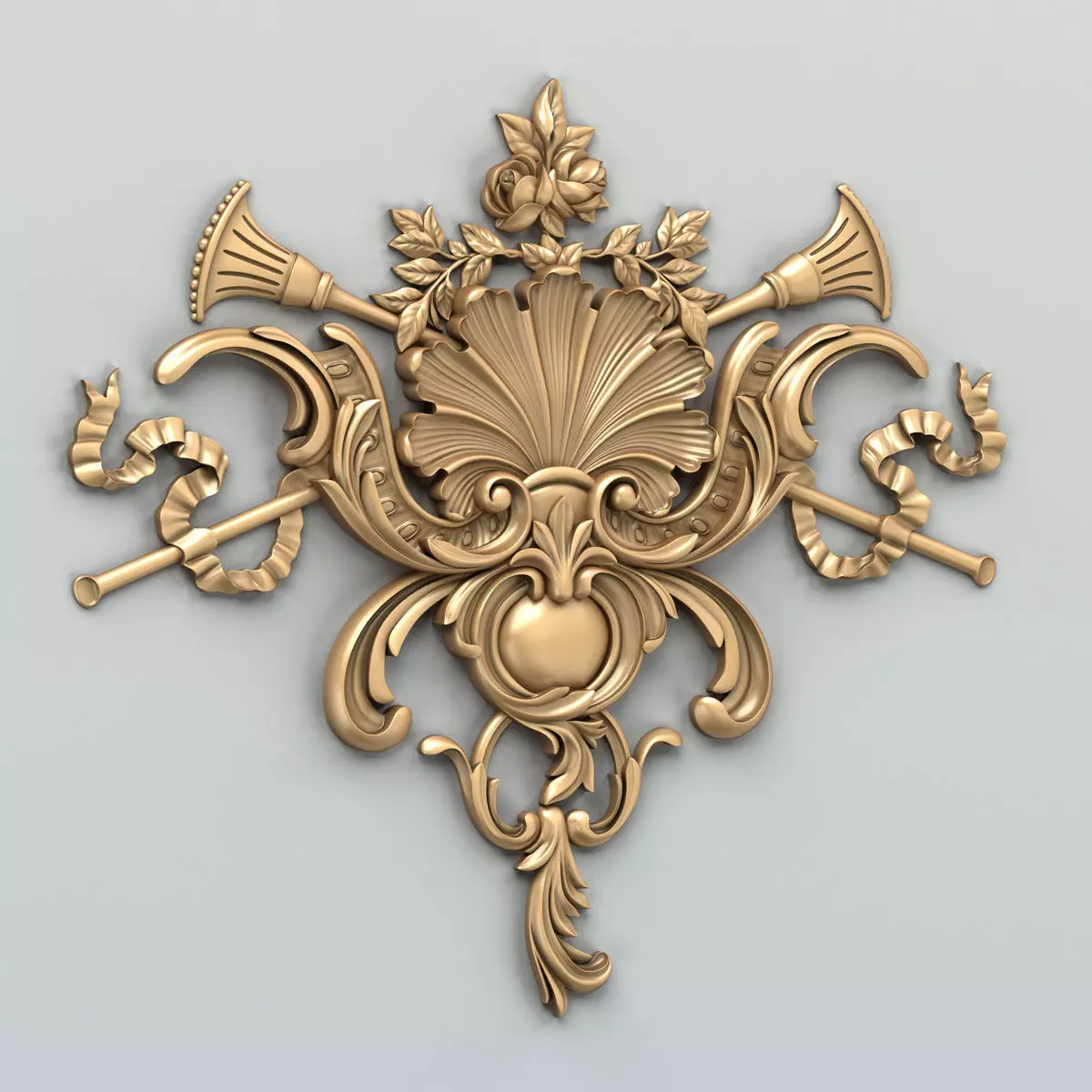 Carved decor central 035 3D model_0