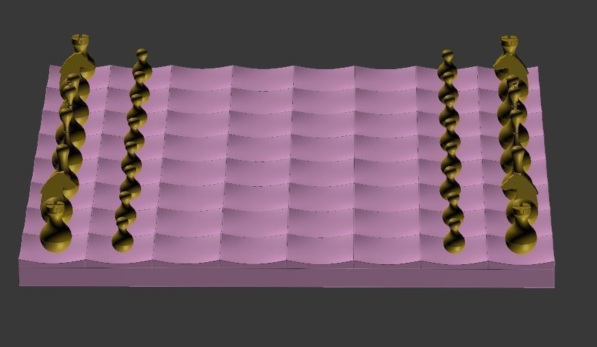 chess double set Low-poly 3D model_11