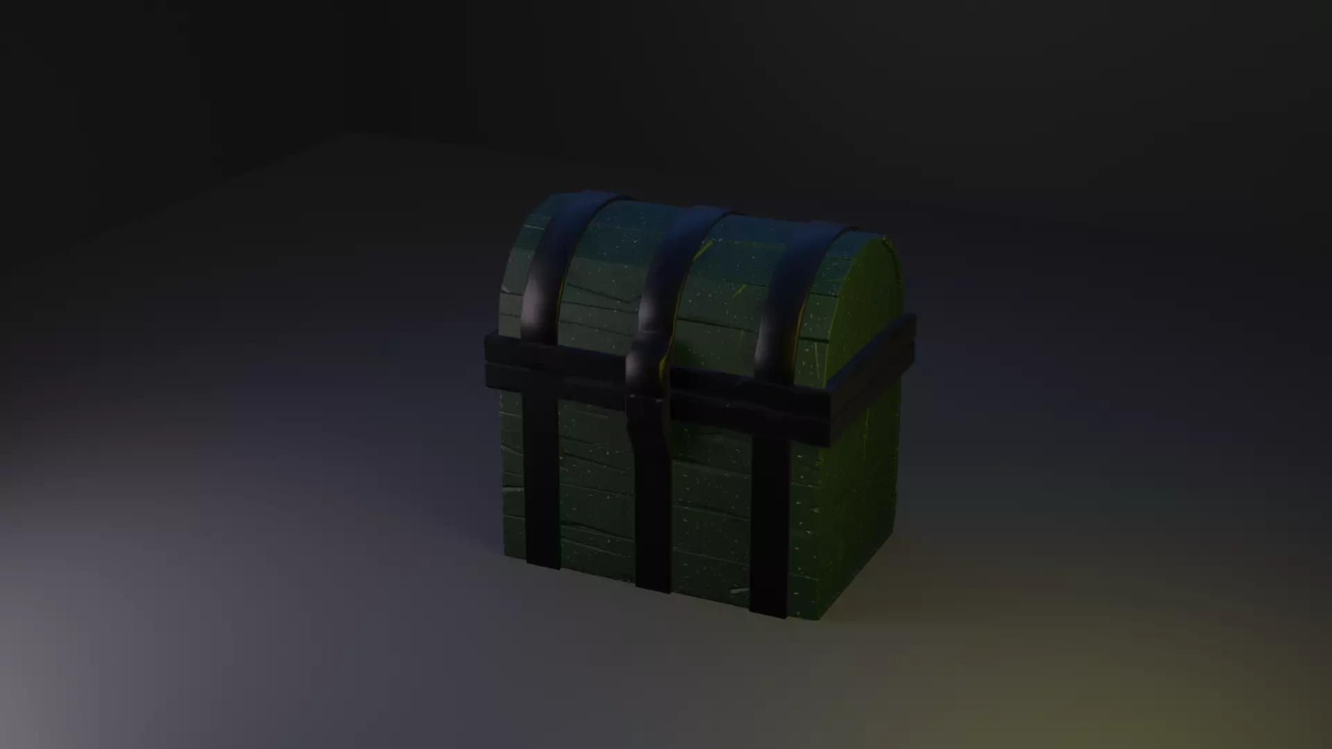 Low Poly Treasure Chest 3D model_0