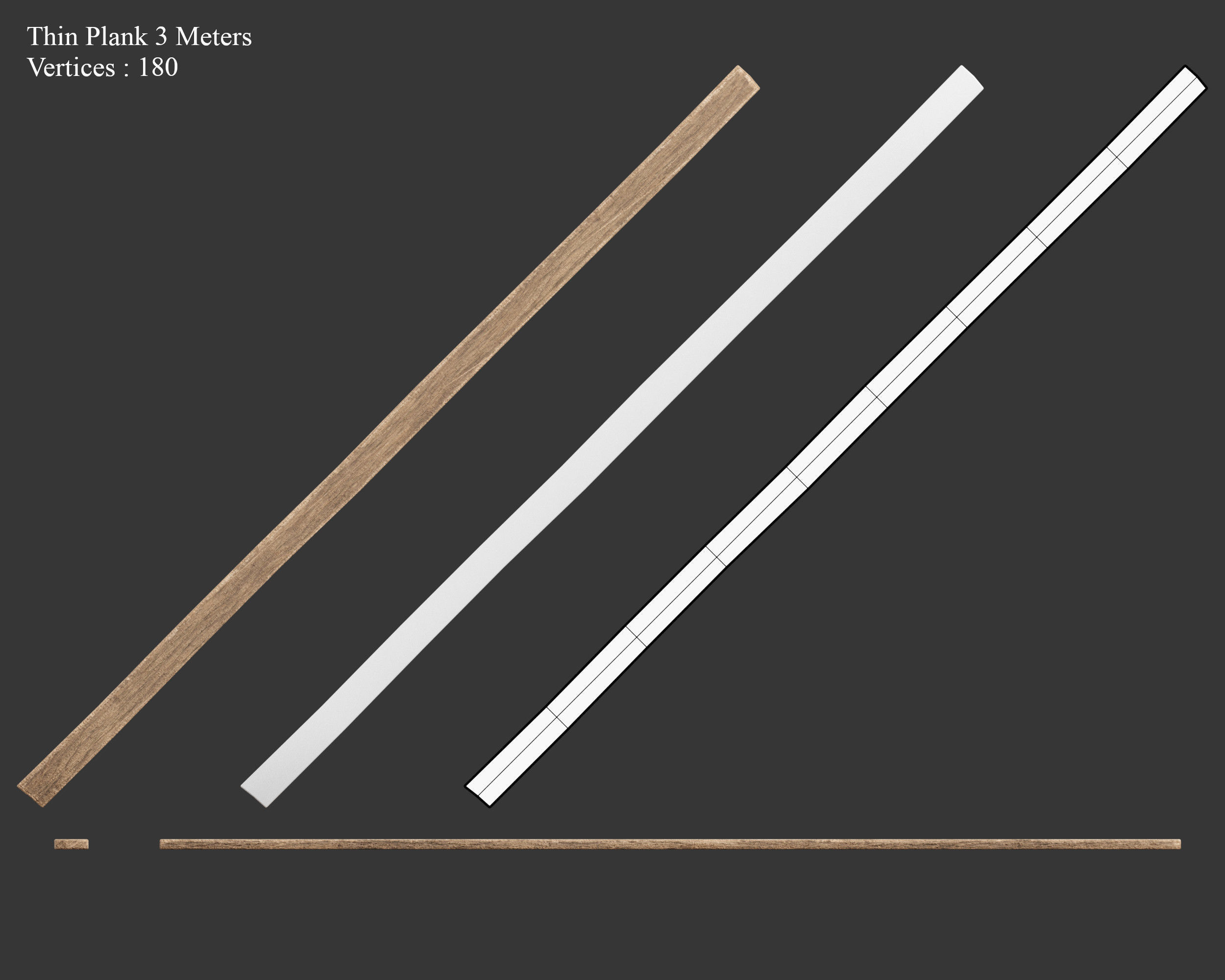 Medieval Essentials Wood Building Set Low-poly 3D model_8