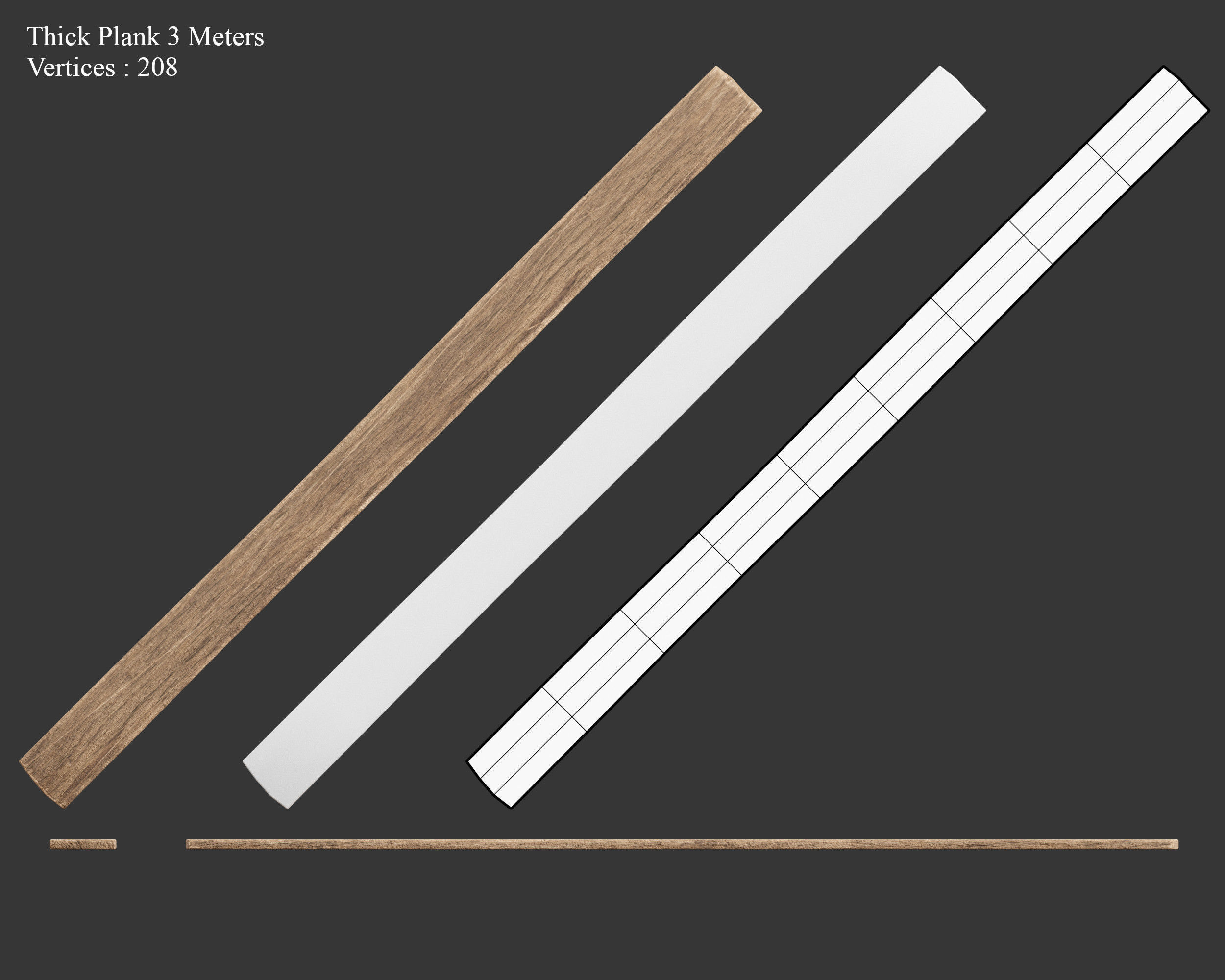 Medieval Essentials Wood Building Set Low-poly 3D model_11