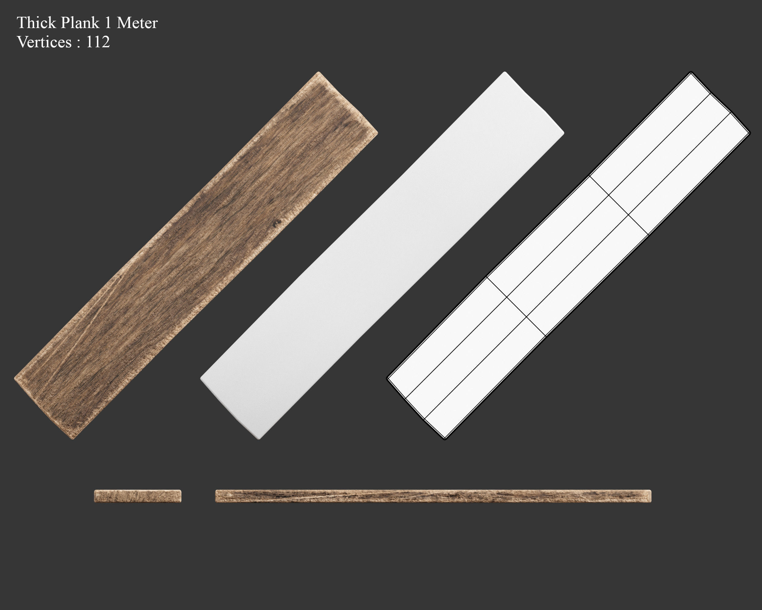 Medieval Essentials Wood Building Set Low-poly 3D model_9