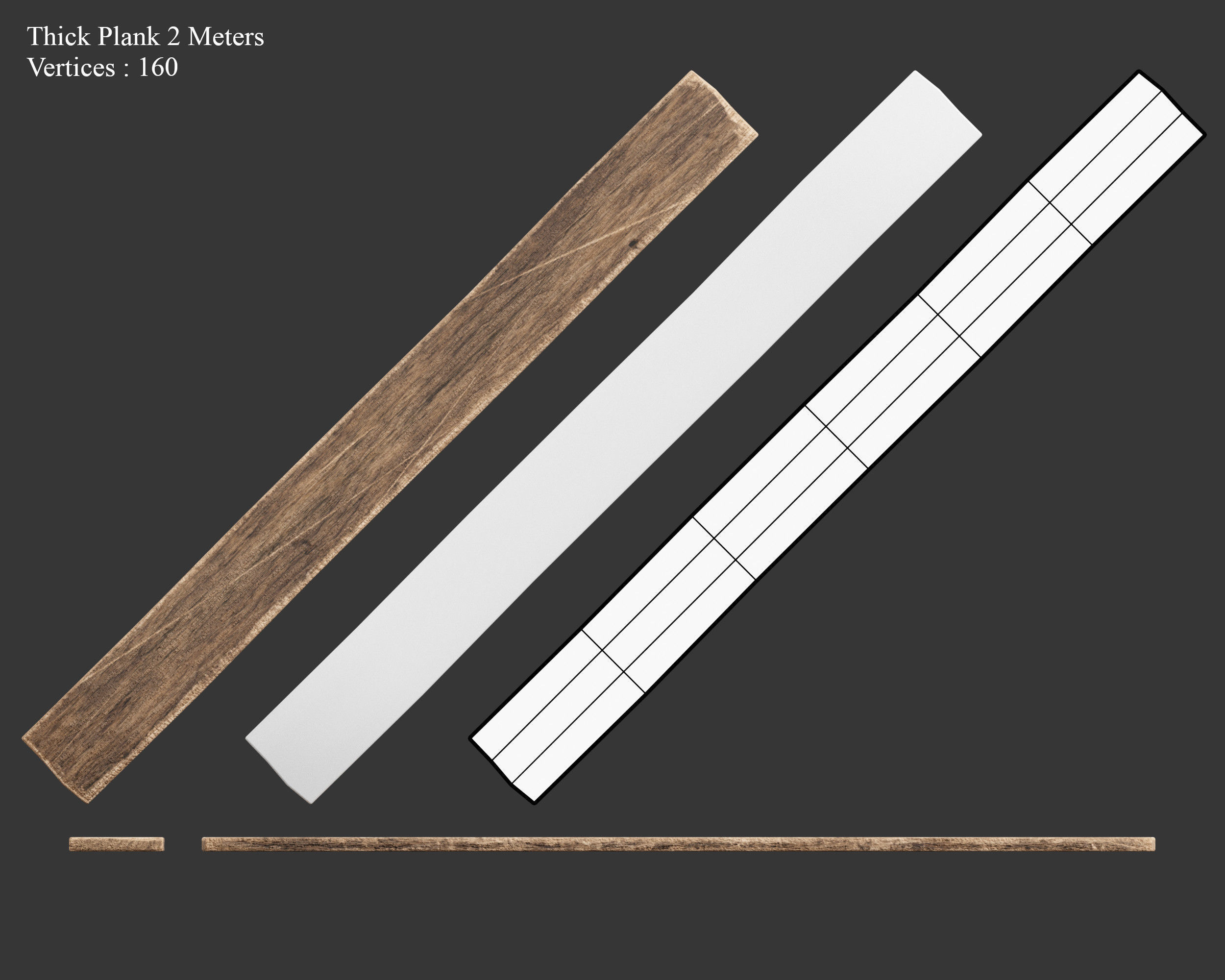 Medieval Essentials Wood Building Set Low-poly 3D model_10